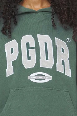 Pegador Hoodies|Keats Logo Oversized Hoodie Vintage Washed Garden Green