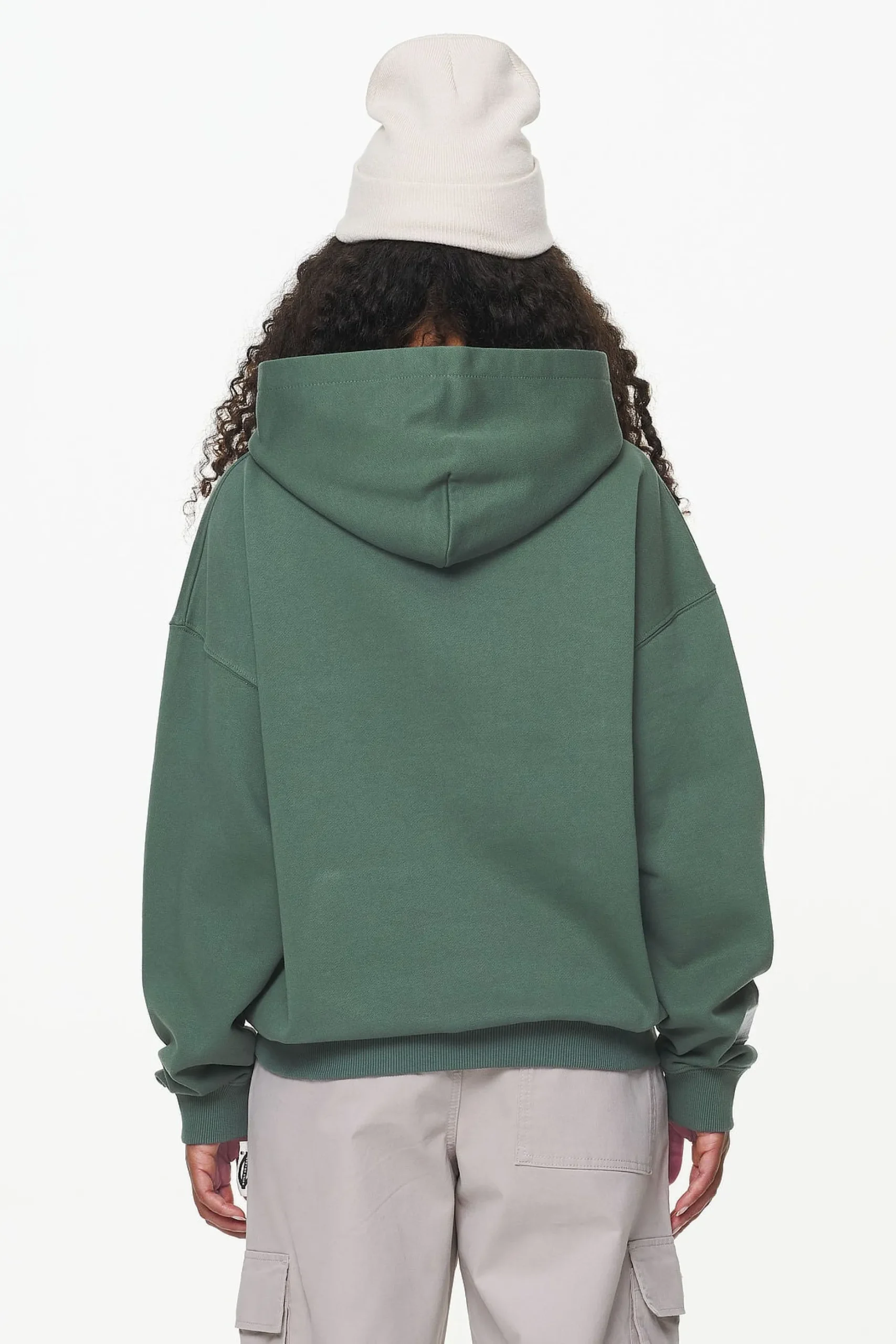 Pegador Hoodies|Keats Logo Oversized Hoodie Vintage Washed Garden Green