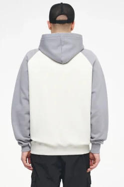 Pegador Hoodies|Keefer Raglan Hoodie Vintage Washed Angels Cream Dusk Grey