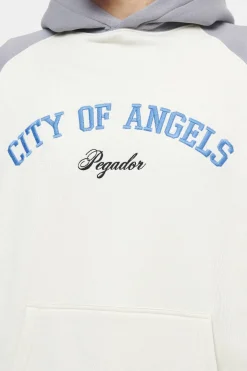 Pegador Hoodies|Keefer Raglan Hoodie Vintage Washed Angels Cream Dusk Grey