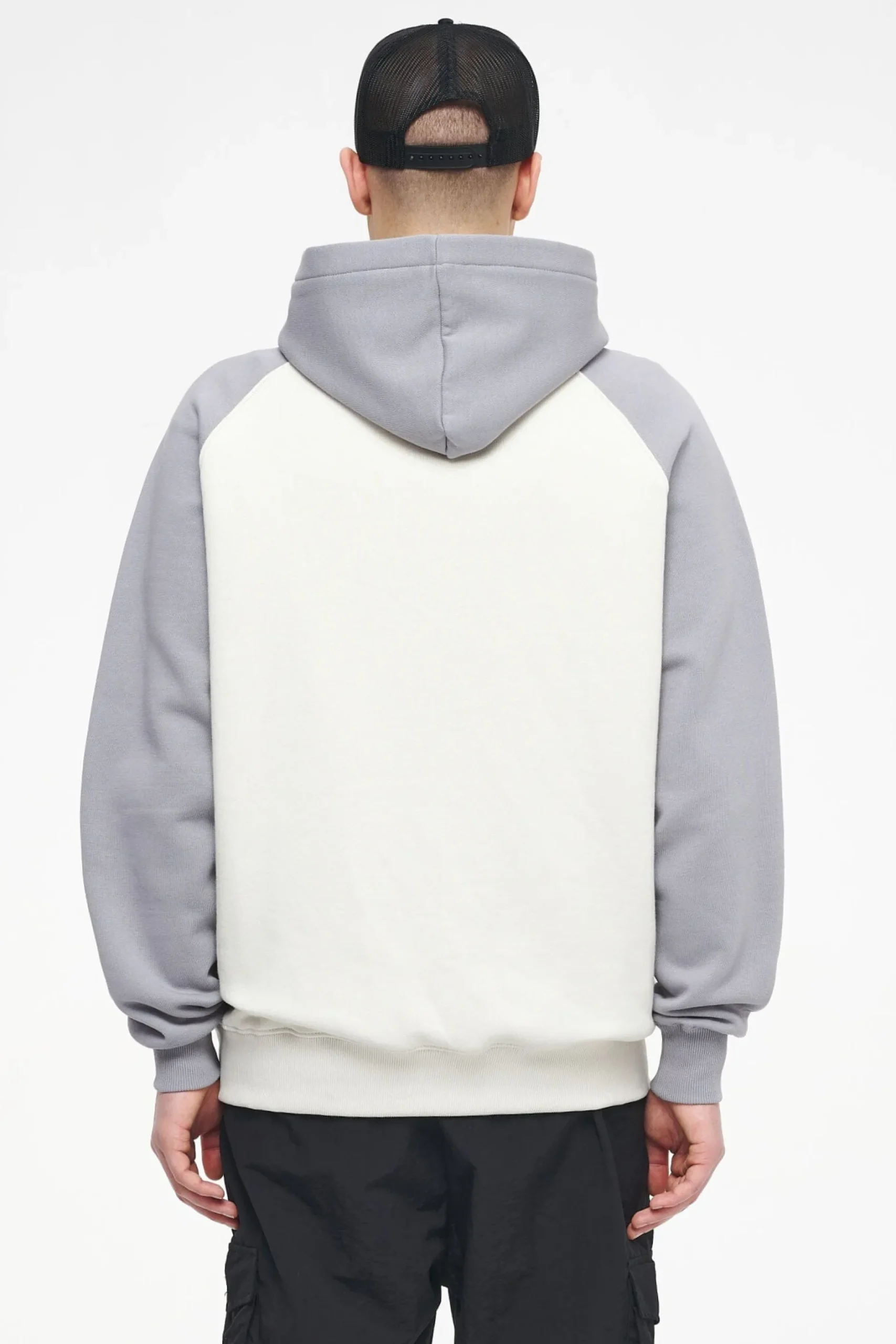 Pegador Hoodies|Keefer Raglan Hoodie Vintage Washed Angels Cream Dusk Grey