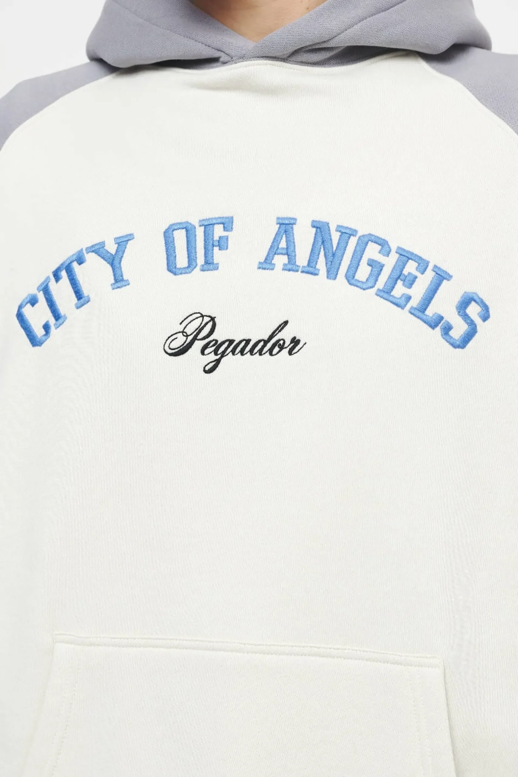 Pegador Hoodies|Keefer Raglan Hoodie Vintage Washed Angels Cream Dusk Grey