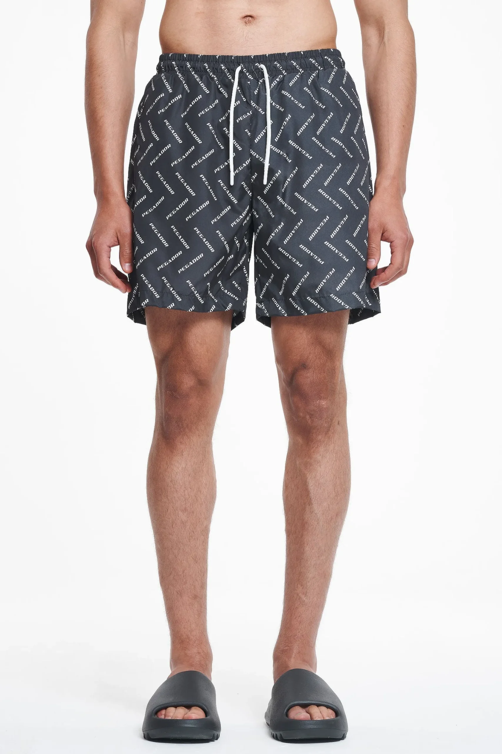 Pegador Swim Shorts|Kermint Monogramm Swim Shorts Black Ink White