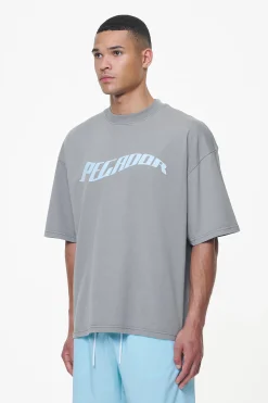 Pegador Tees|Kinley Boxy Tee Heavy Washed Cool Grey