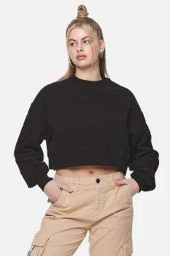 Pegador Sweaters|Kintore Cropped Oversized Raglan Sweater  Black
