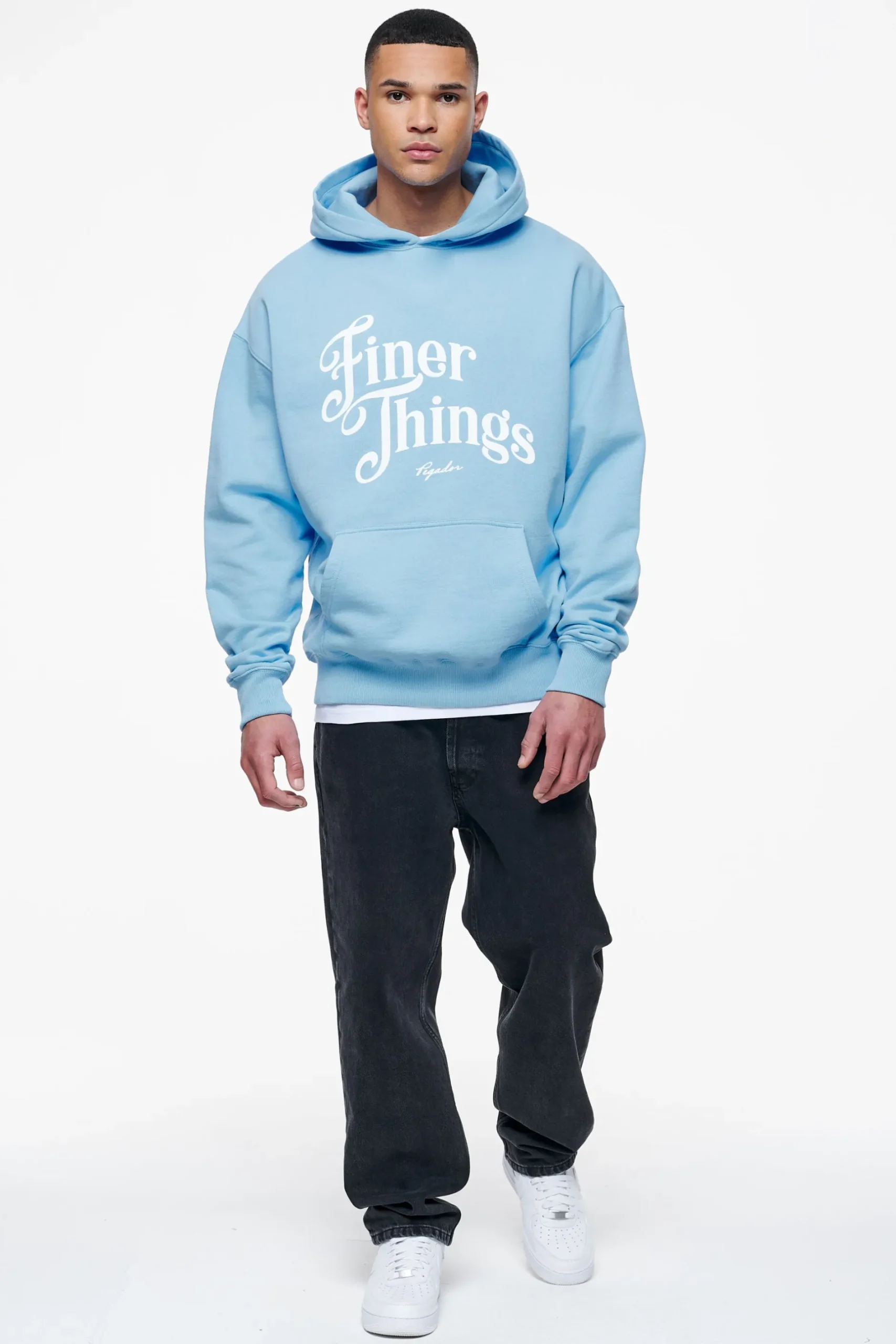 Pegador Hoodies|Kirk Oversized Hoodie Vintage Washed Riviera Blue