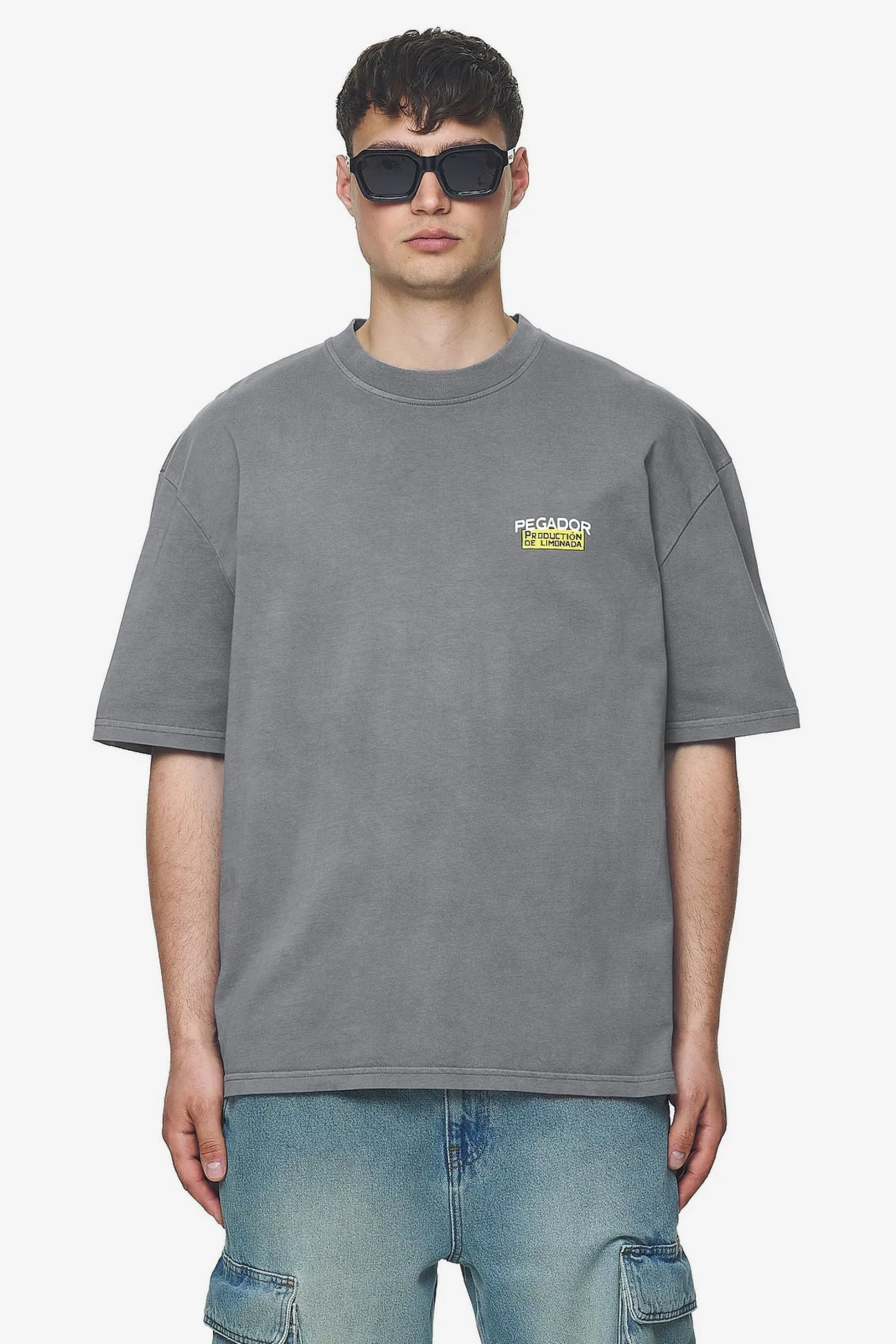 Pegador Tees|Kort Oversized Tee Vintage grey