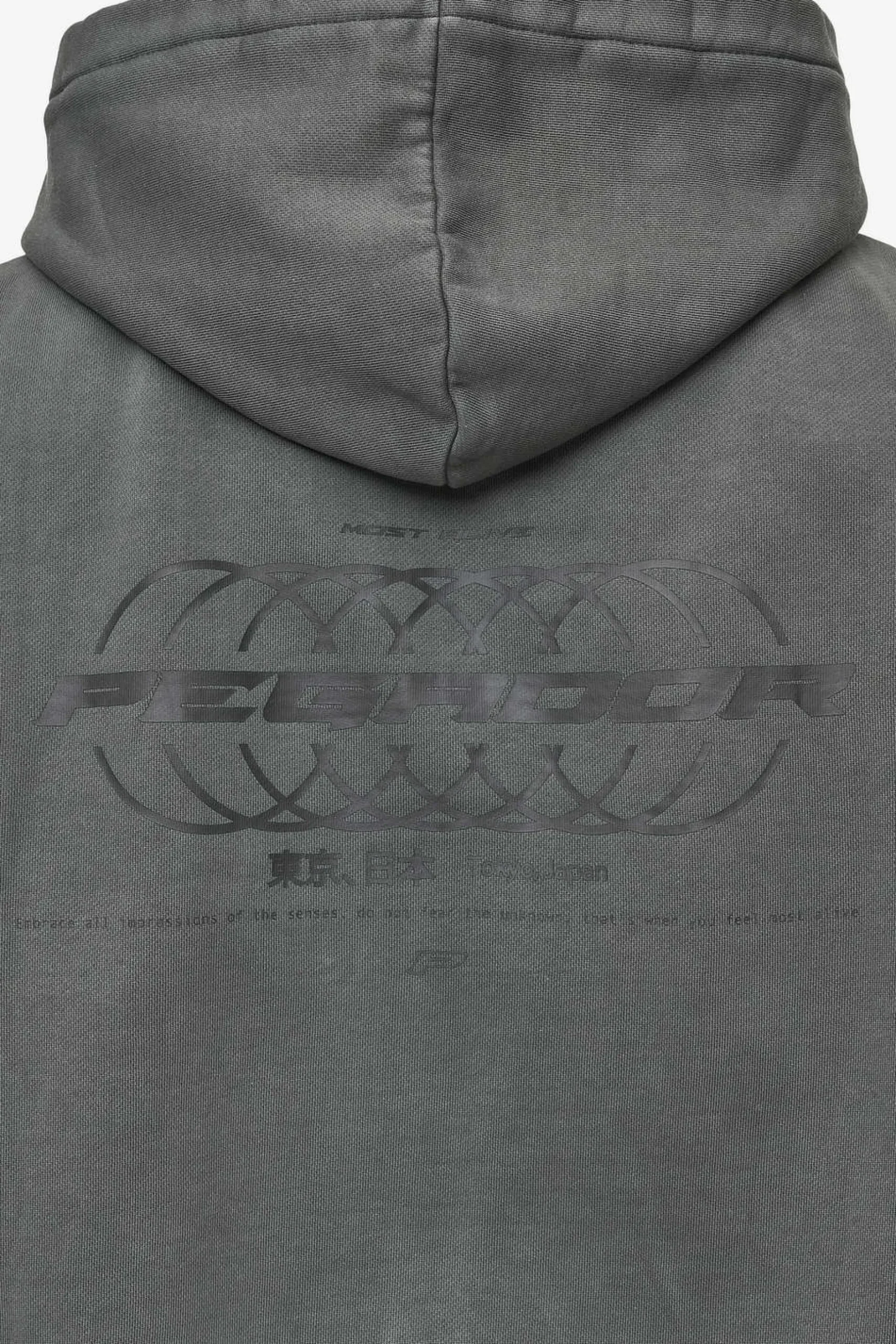 Pegador Hoodies|Zip Hoodies|Lance Oversized Sweat Jacket Vintage Anthracite
