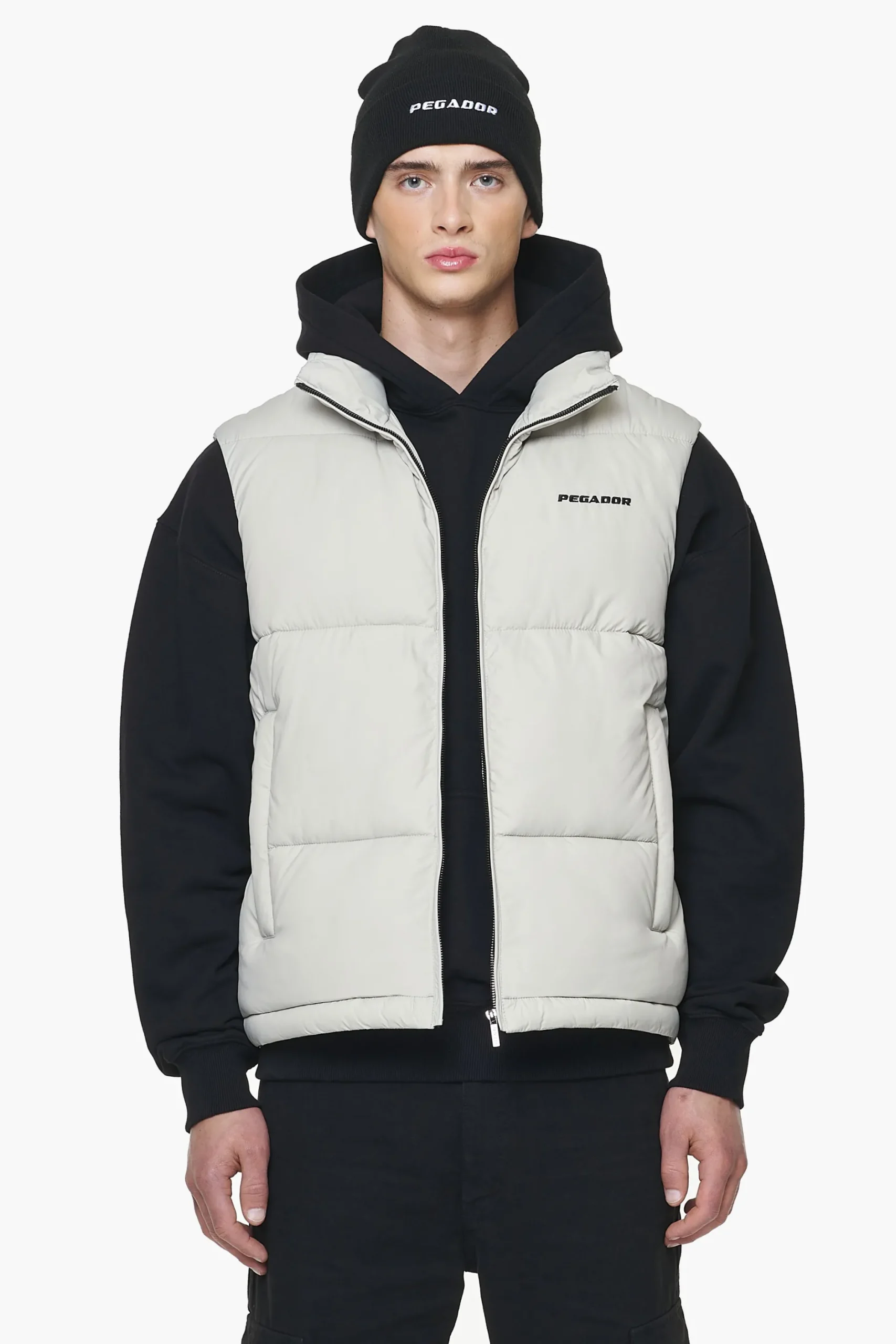Pegador Vests|Landin Puffer Vest Ash Grey