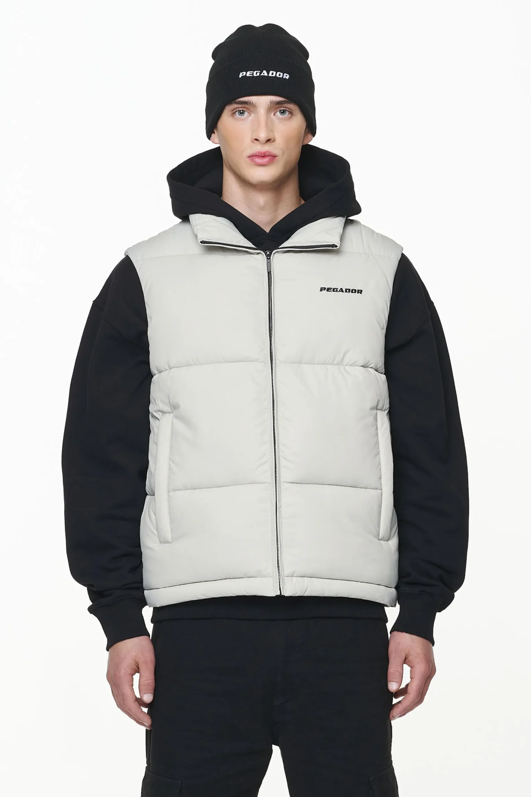 Pegador Vests|Landin Puffer Vest Ash Grey