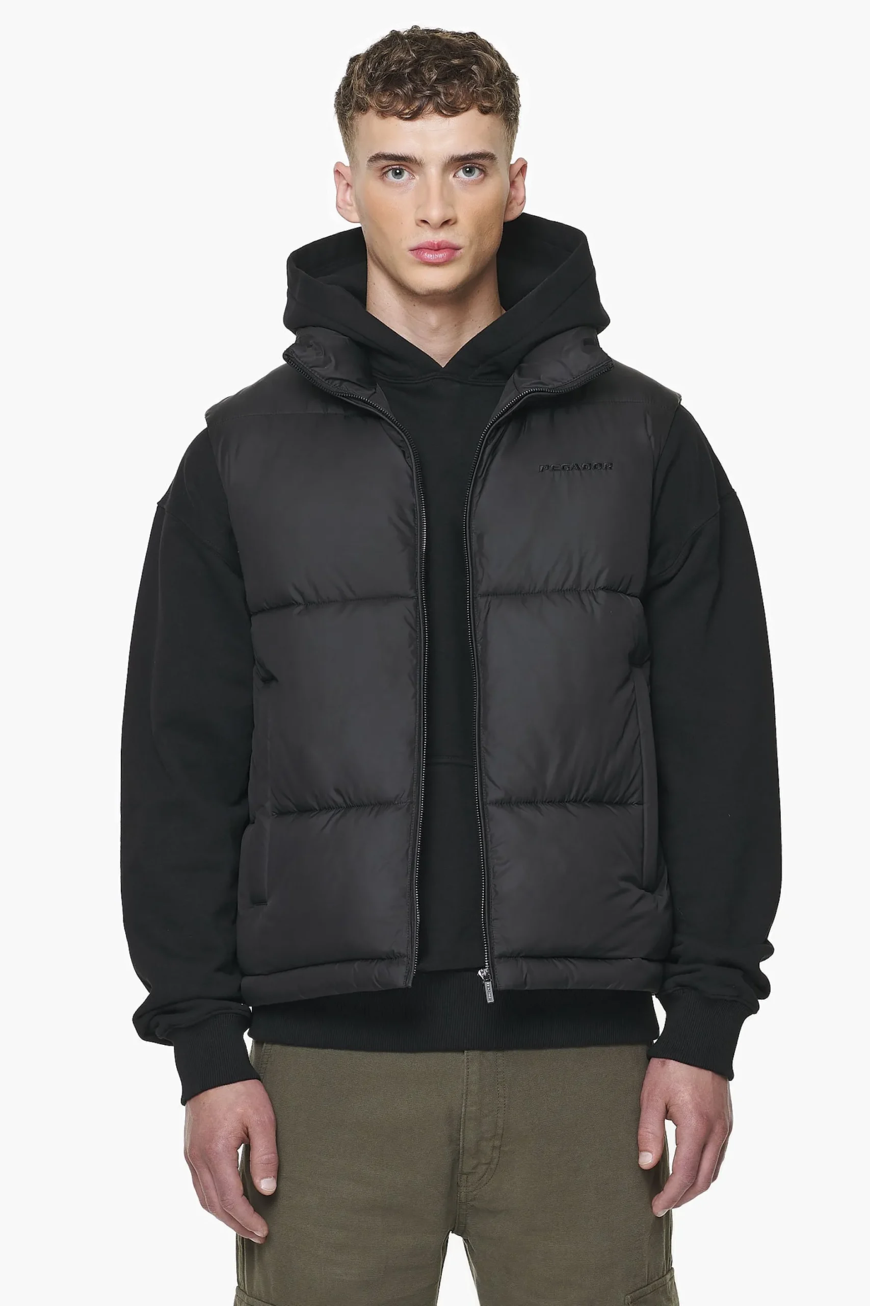 Pegador Vests|Landin Puffer Vest Black