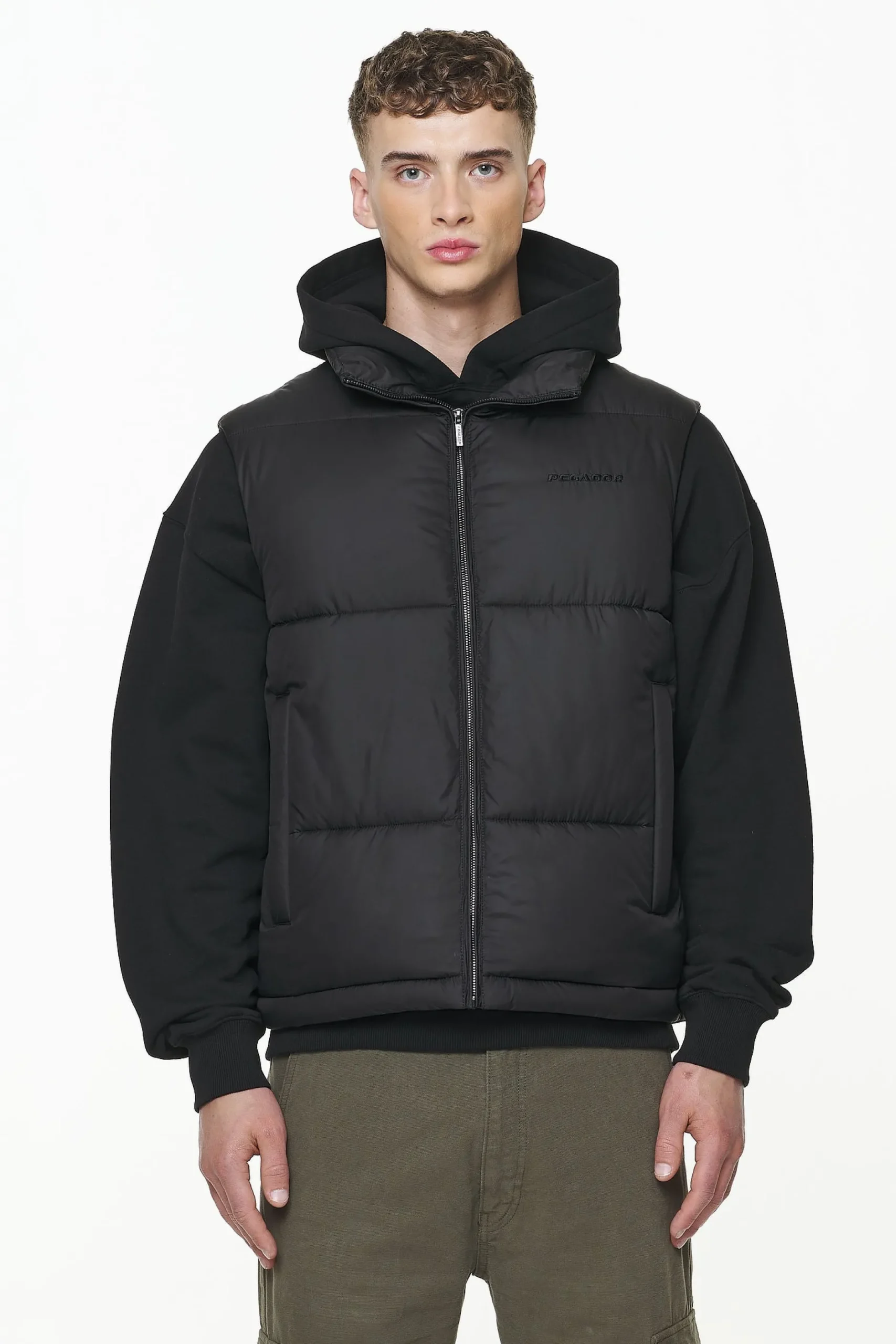 Pegador Vests|Landin Puffer Vest Black