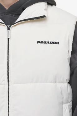 Pegador Vests|Landin Puffer Vest Bone White