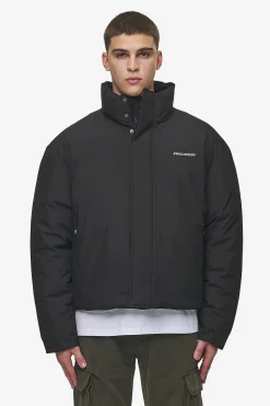 Pegador Jackets|Lavoy Cropped Boxy Puffer Jacket Black