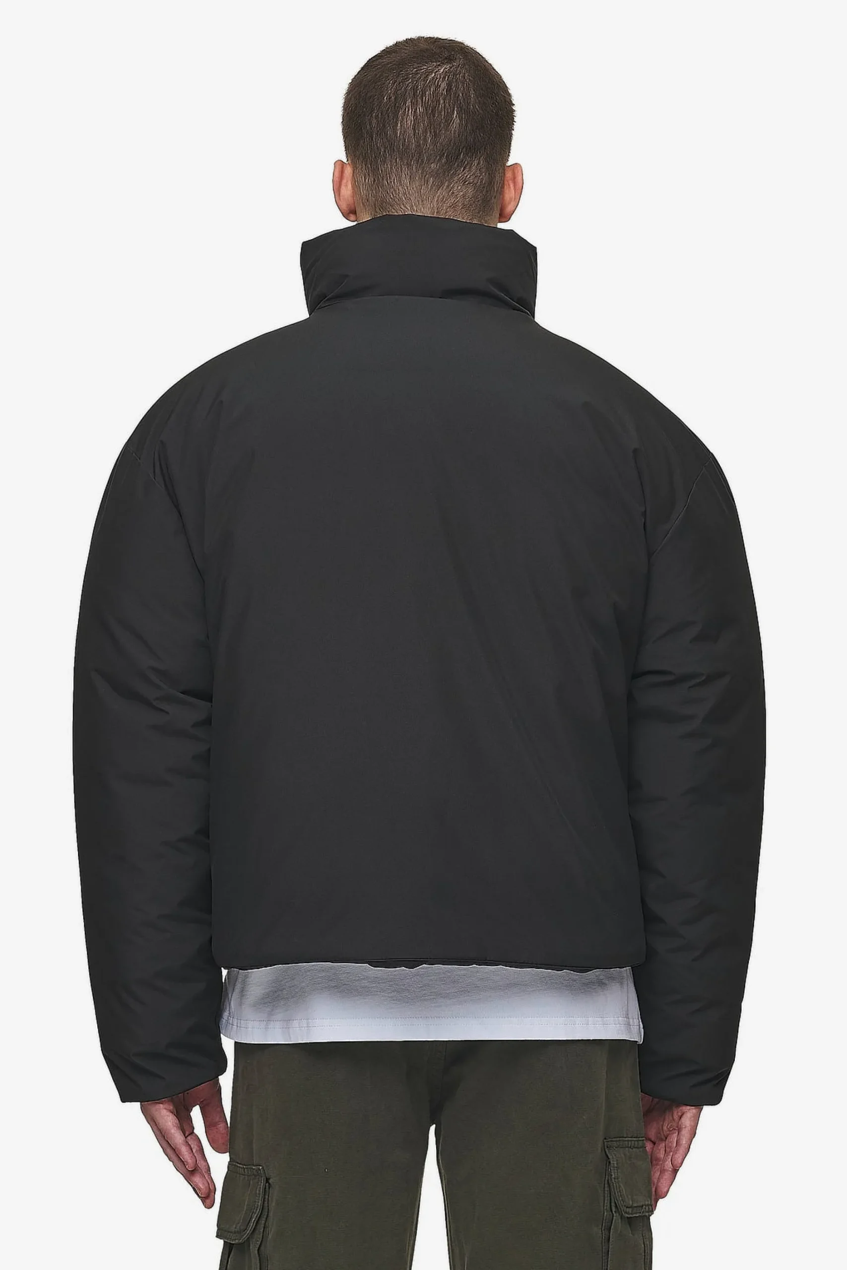 Pegador Jackets|Lavoy Cropped Boxy Puffer Jacket Black