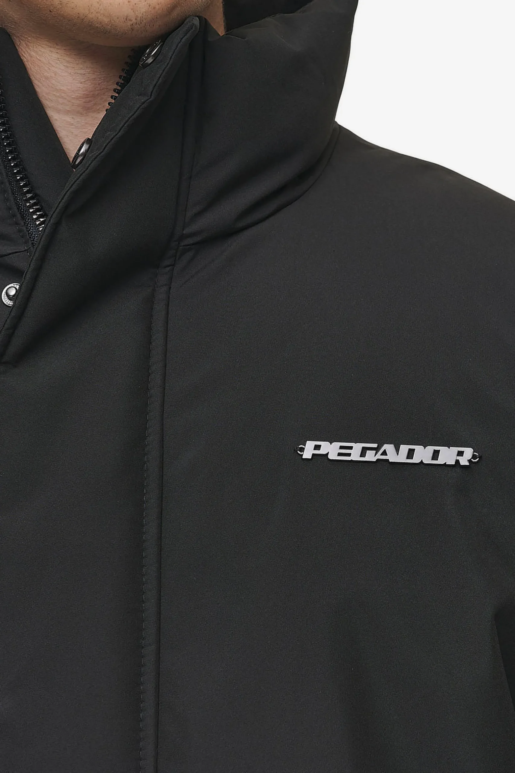Pegador Jackets|Lavoy Cropped Boxy Puffer Jacket Black