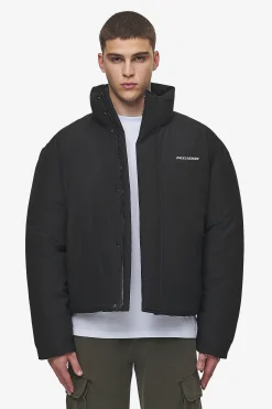 Pegador Jackets|Lavoy Cropped Boxy Puffer Jacket Black
