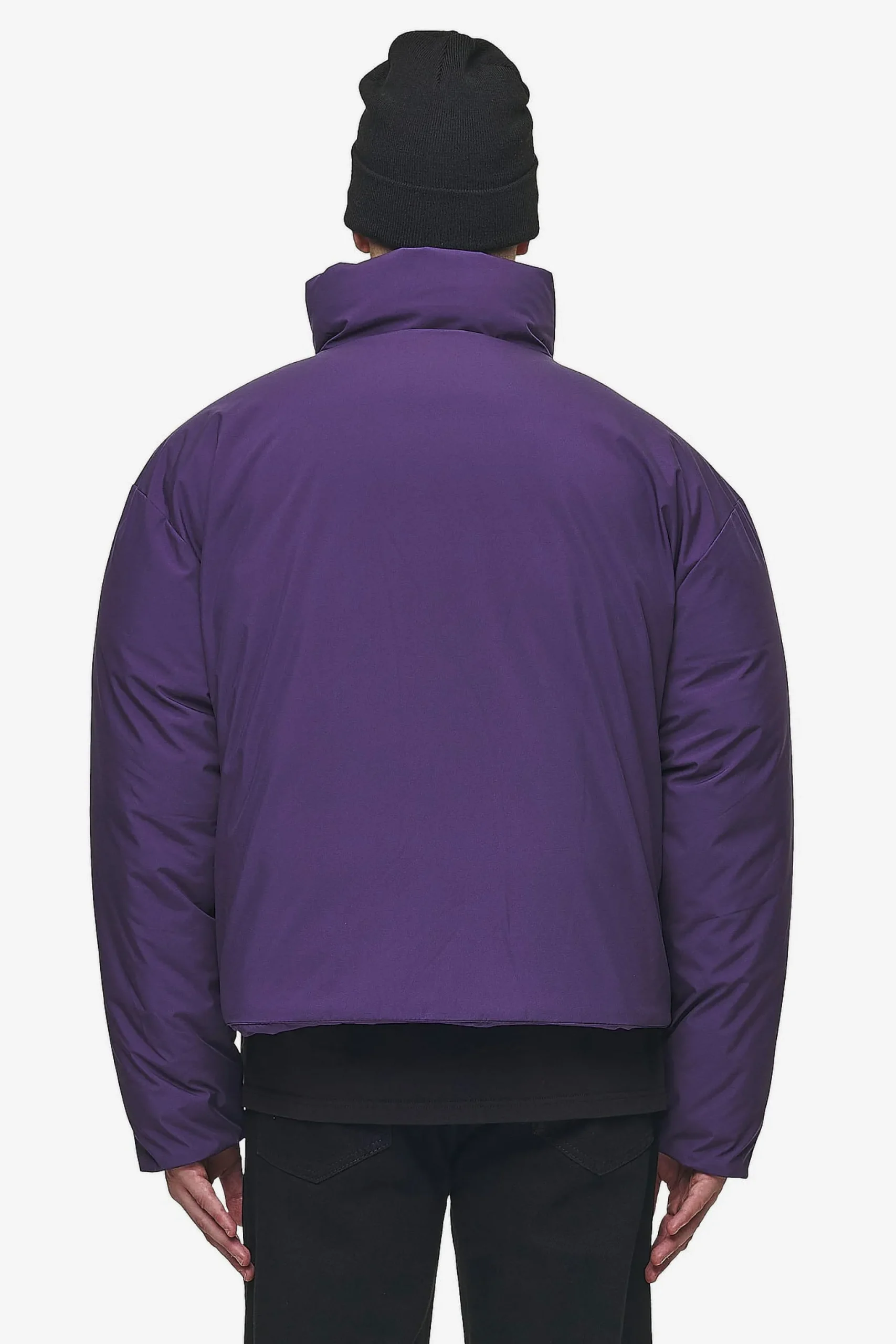 Pegador Jackets|Lavoy Cropped Boxy Puffer Jacket Deep Purple