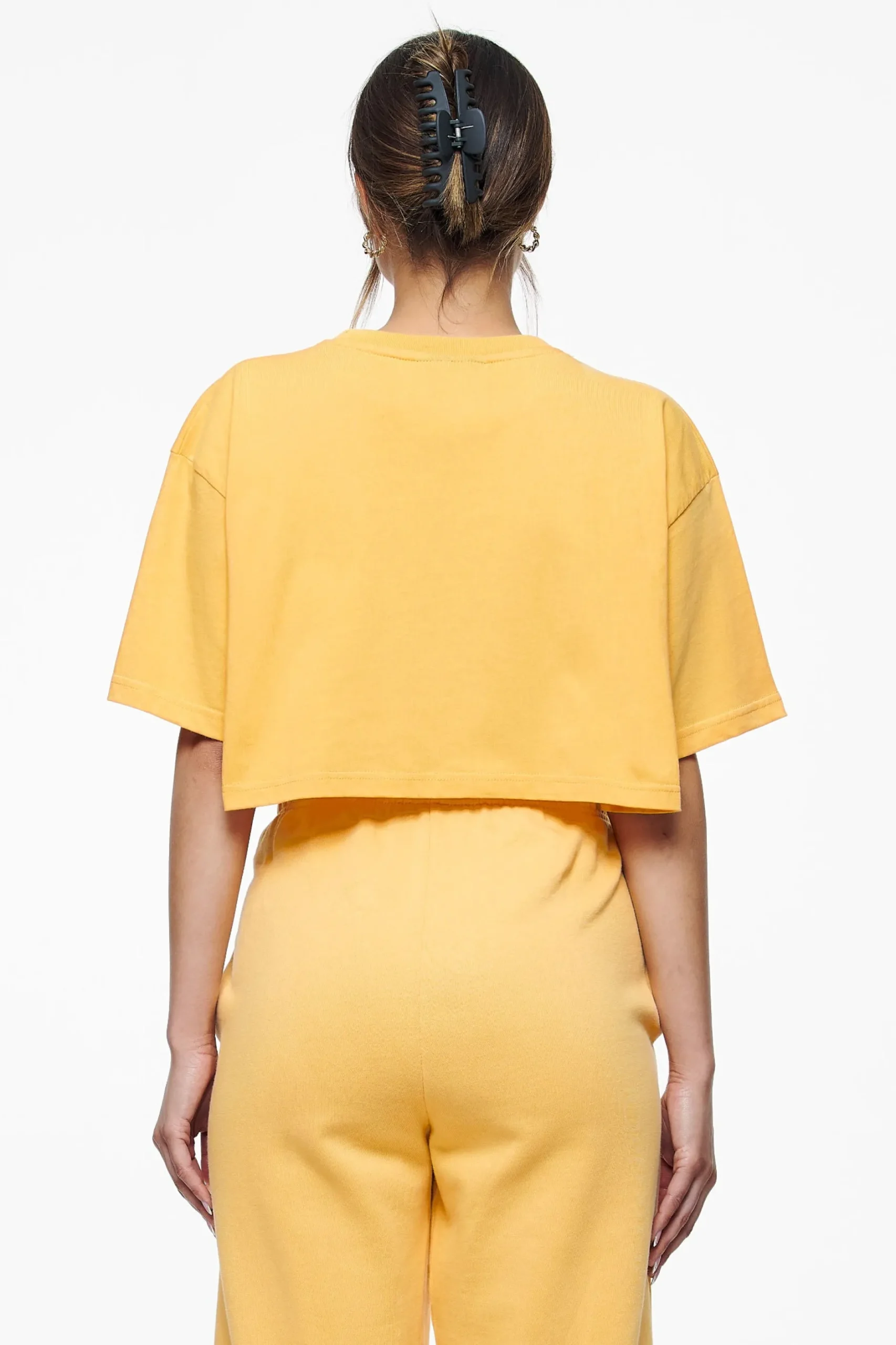 Pegador Tees|Layla Oversized Cropped Tee Vintage Washed Golden Sun Gum