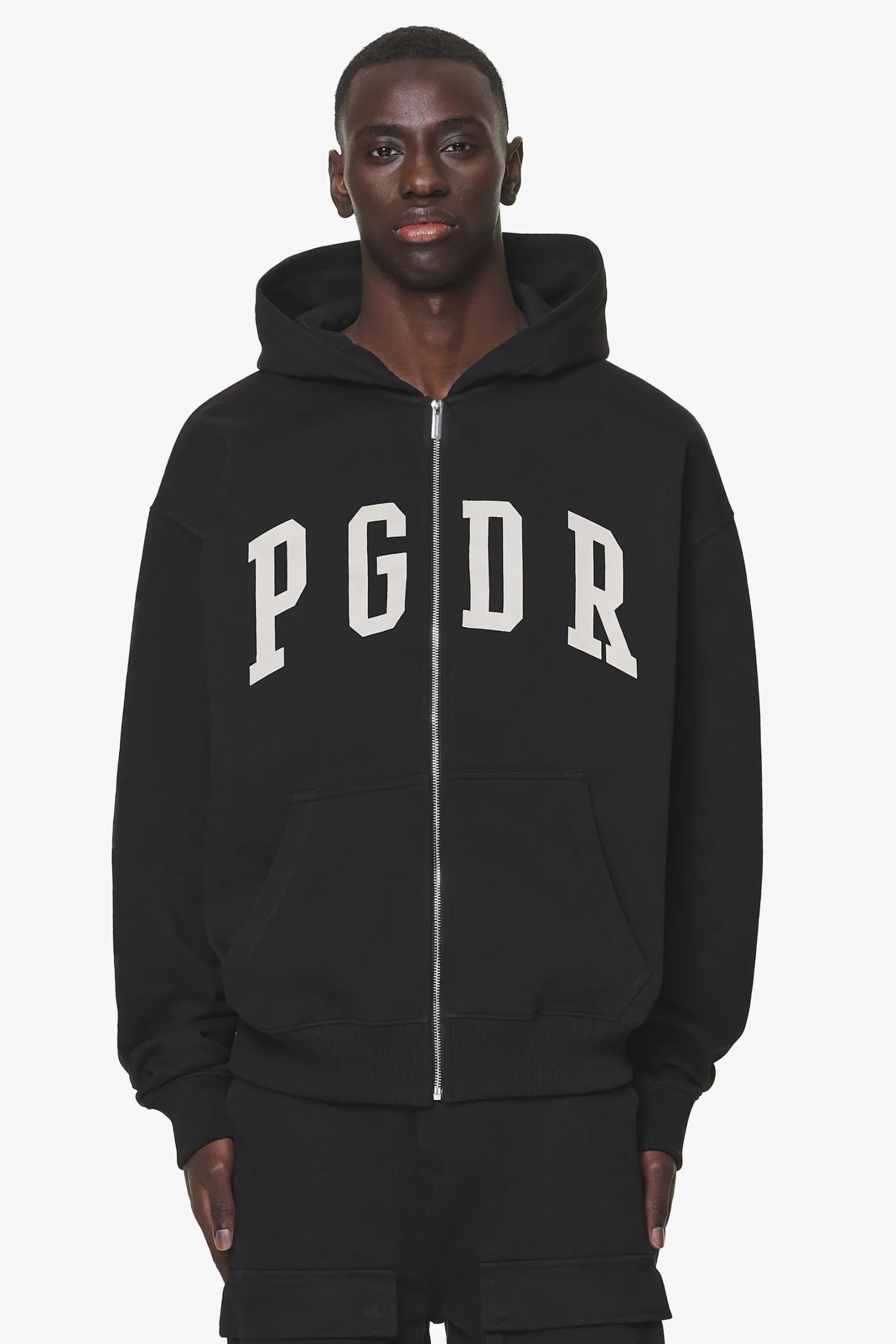 Pegador Hoodies|Zip Hoodies|Layton Oversized Sweat Jacket Black