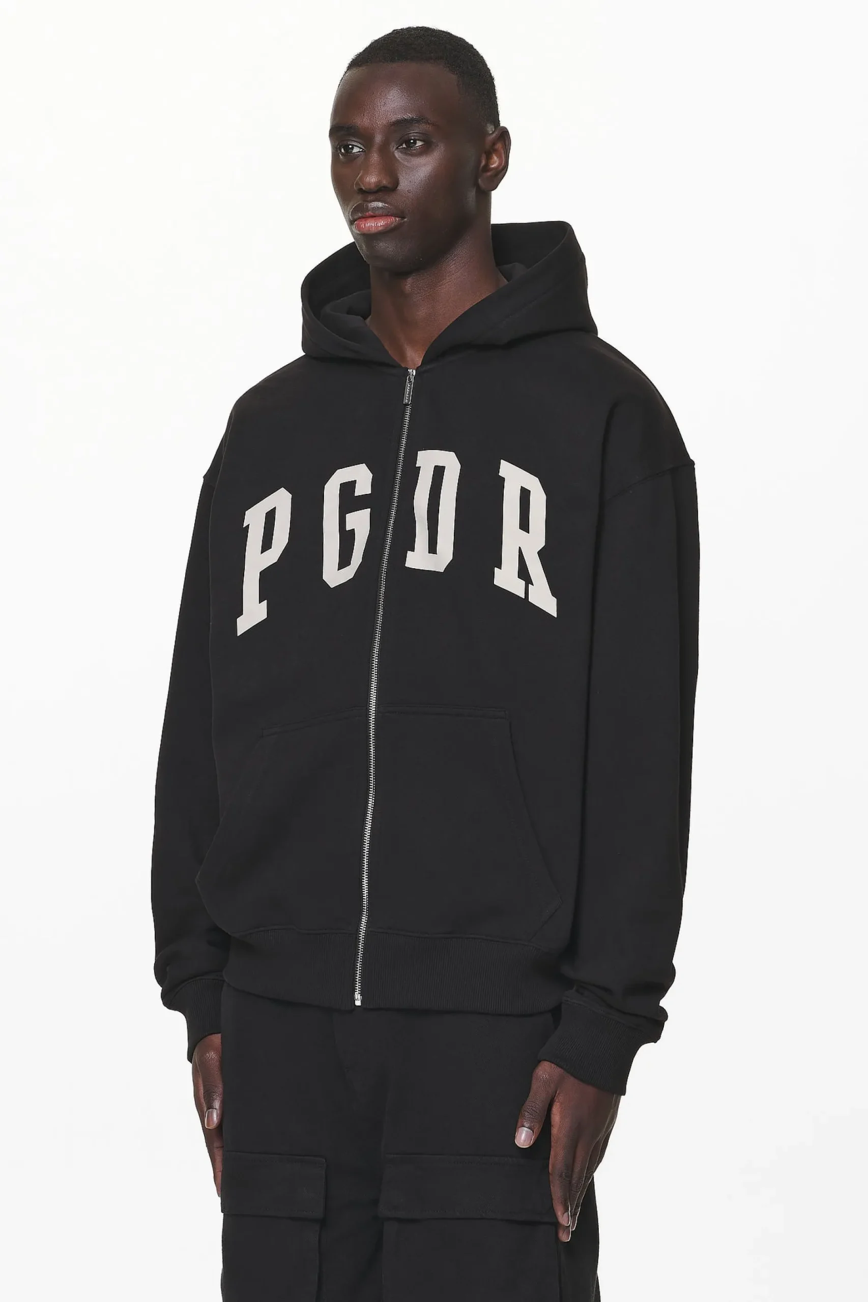 Pegador Hoodies|Zip Hoodies|Layton Oversized Sweat Jacket Black
