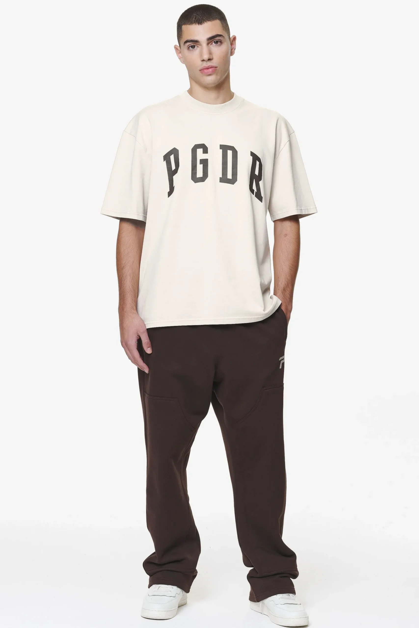 Pegador Tees|Layton Oversized Tee Washed Dust Cream