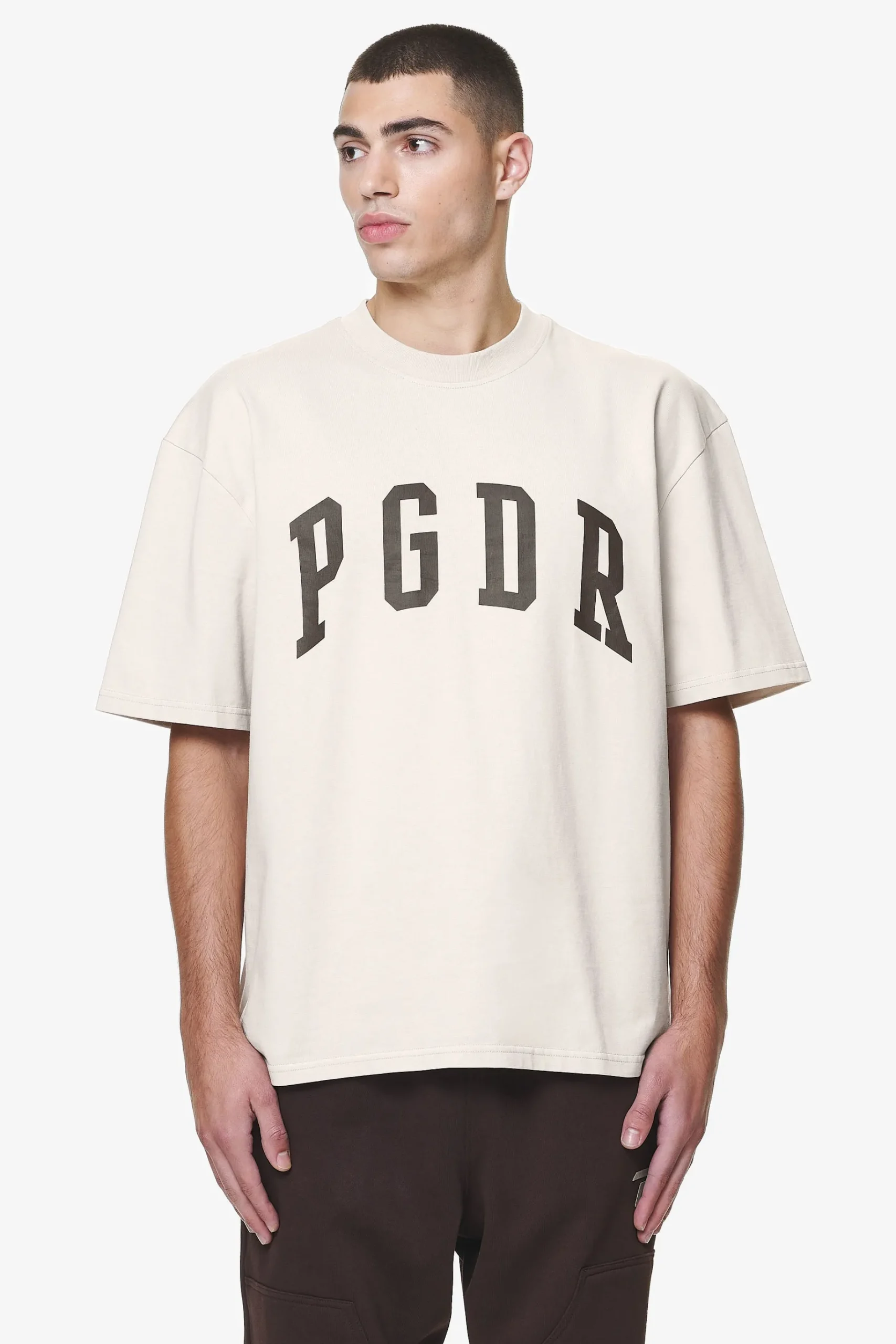 Pegador Tees|Layton Oversized Tee Washed Dust Cream