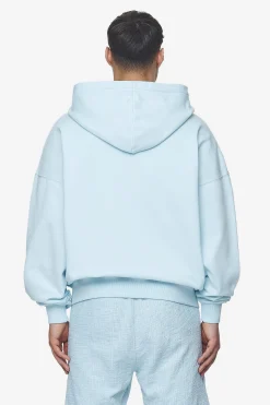 Pegador Hoodies|Zip Hoodies|Leono Boxy Sweat Jacket Baby Blue Washed baby blue