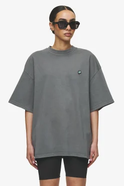 Pegador Tees|Leono Boxy Tee Sky Blue Gum Vintage grey
