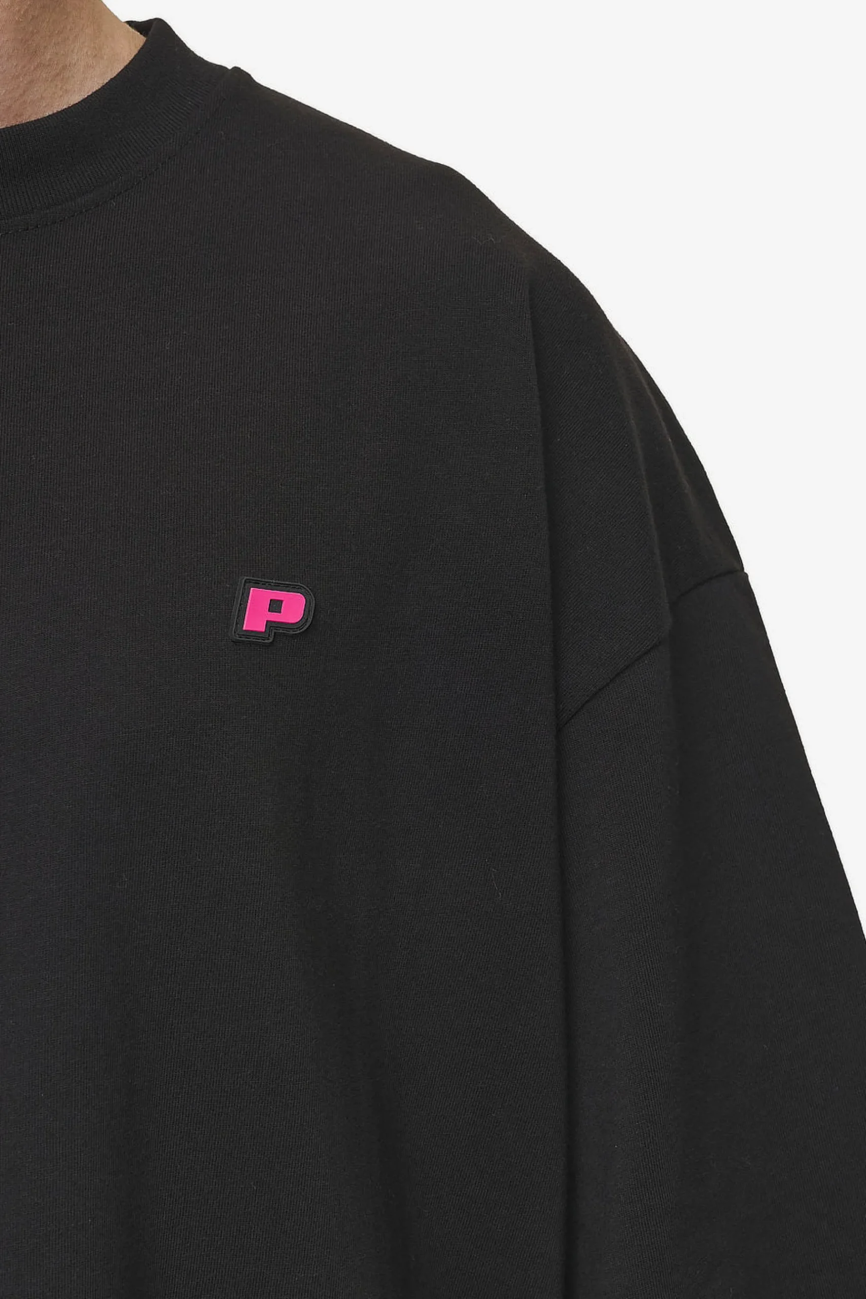 Pegador Tees|Leono Boxy Tee Washed Black Virtual Pink Gum