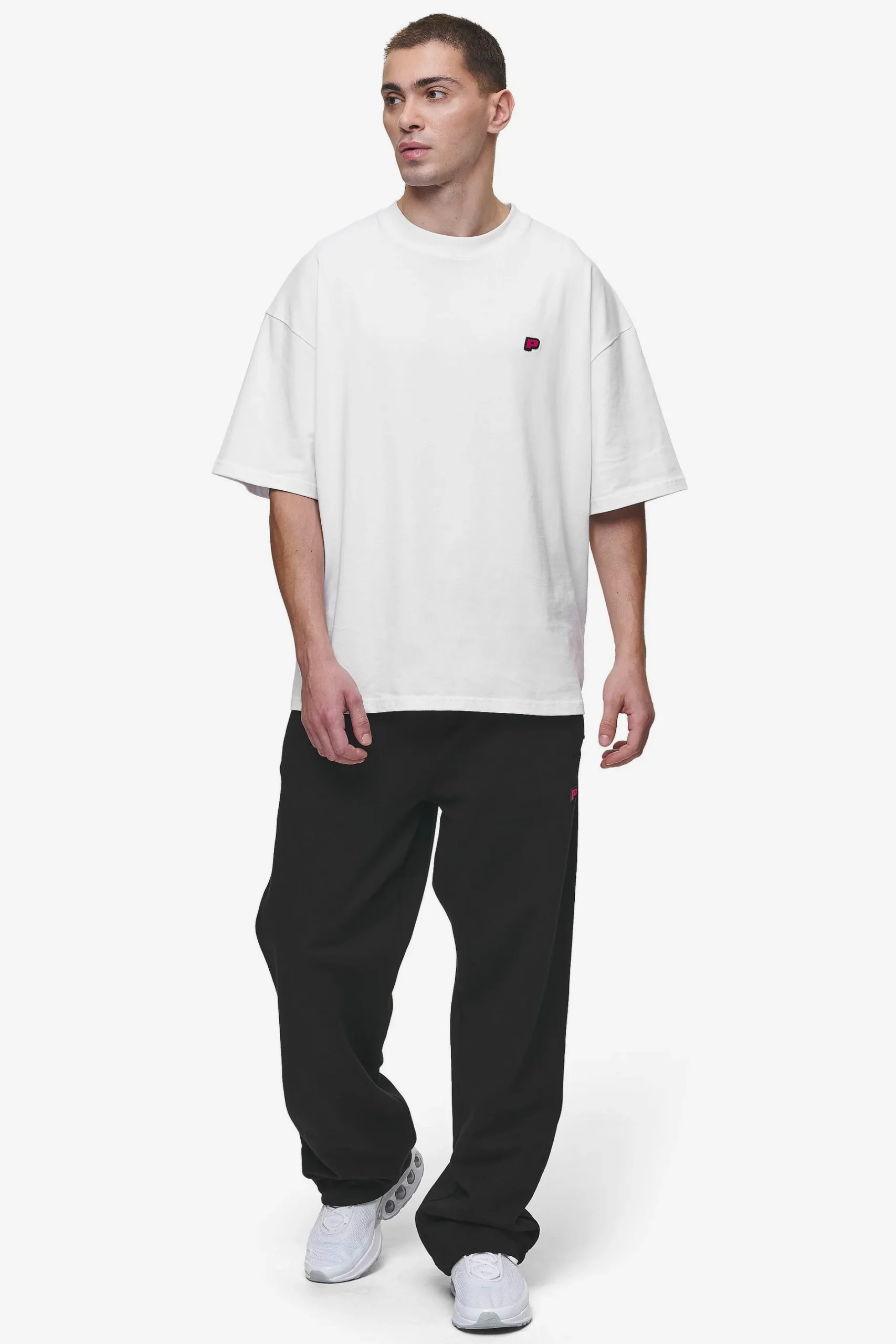 Pegador Tees|Leono Boxy Tee White Virtual Pink Gum