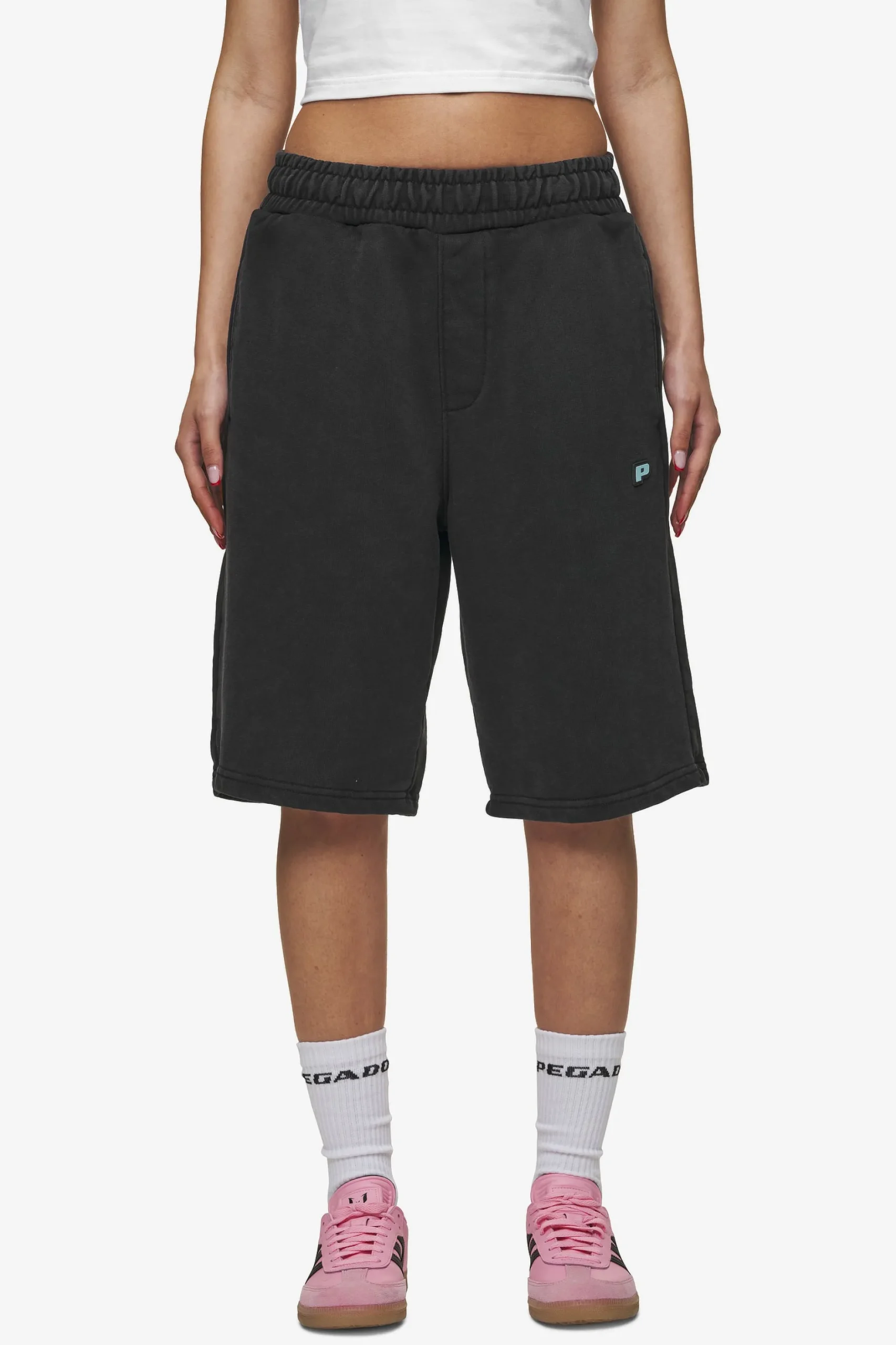 Pegador Shorts|Leono Overknee Heavy Sweat Shorts Gum Vintage black