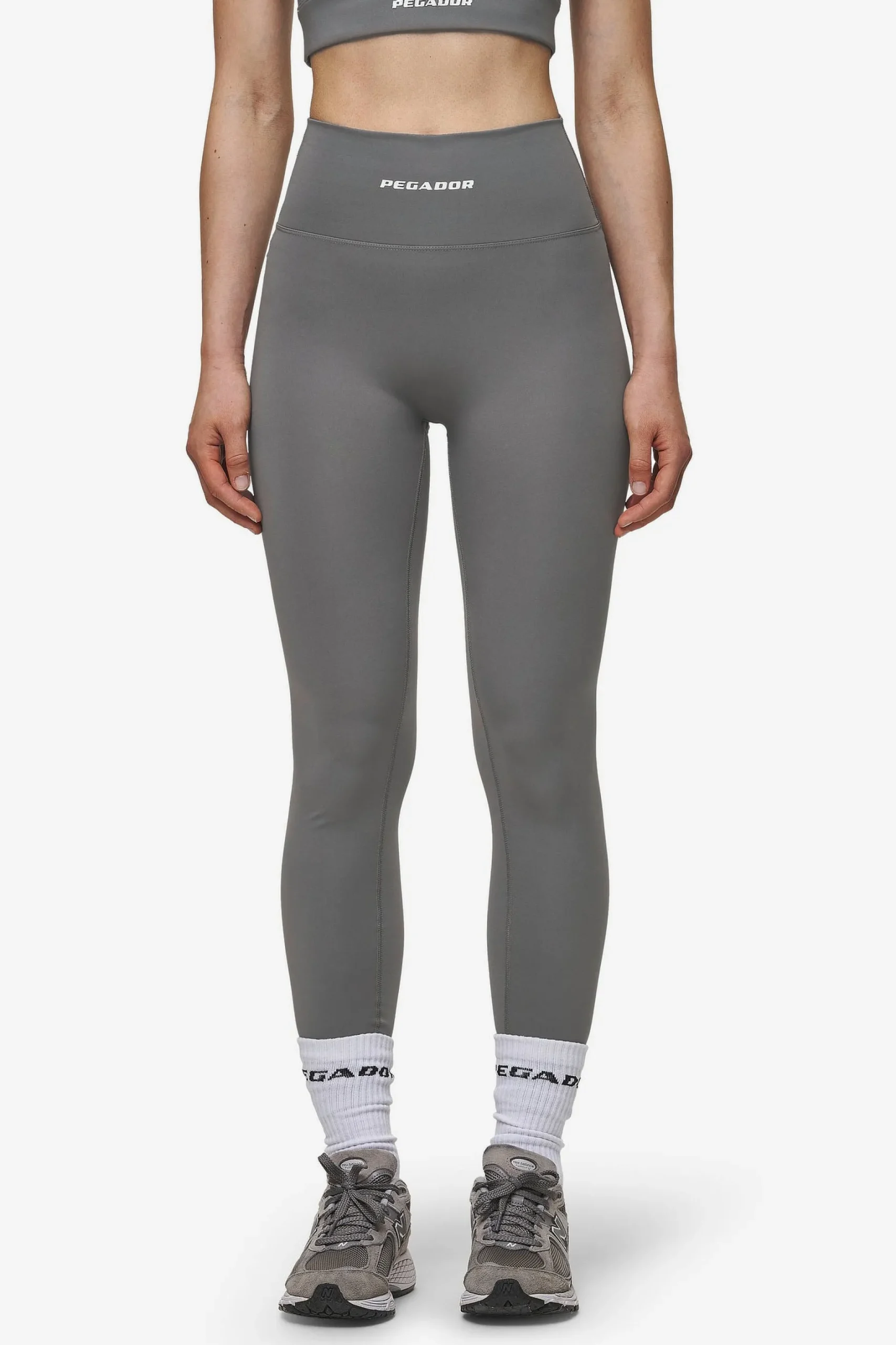 Pegador Leggings|Leya Leggings Deep Grey White