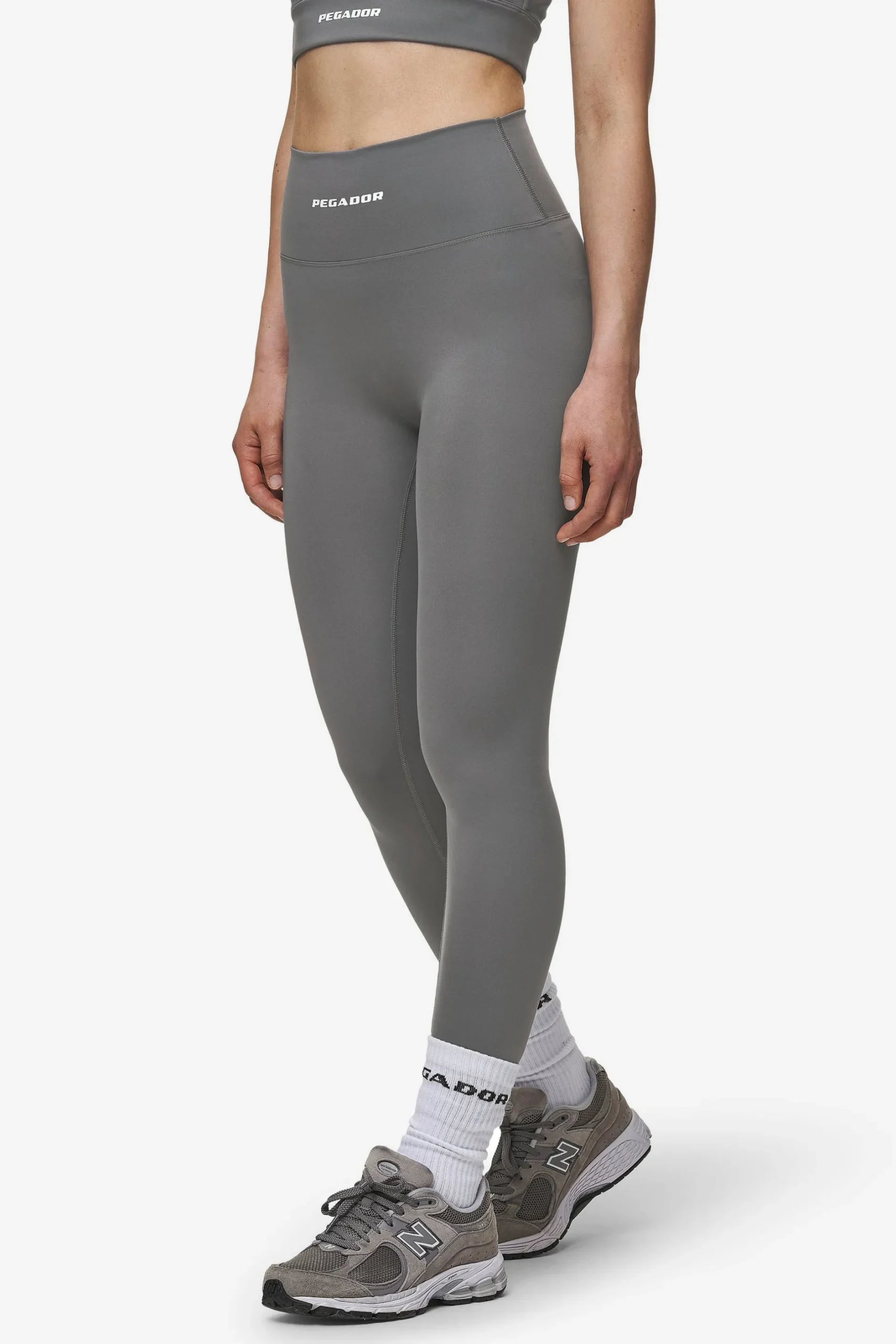 Pegador Leggings|Leya Leggings Deep Grey White