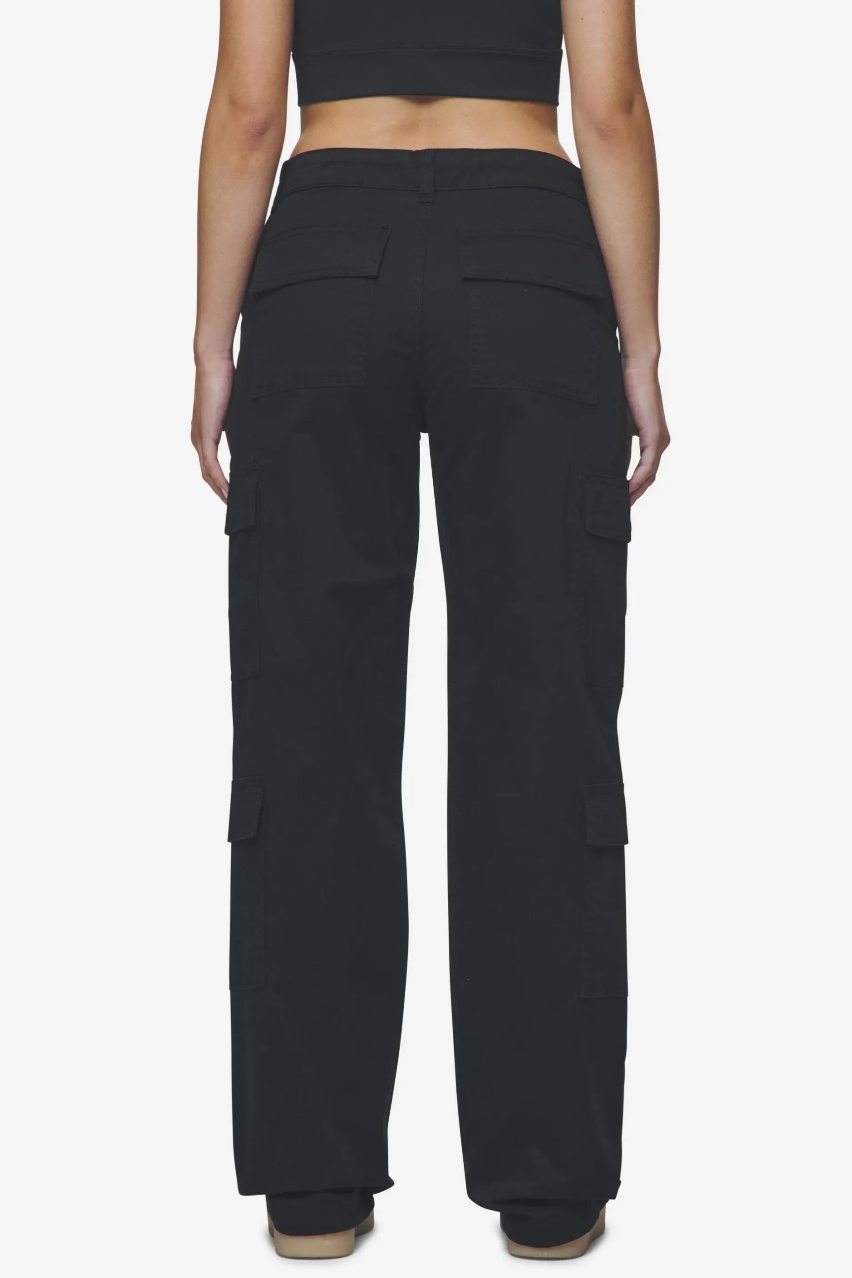 Pegador Pants|Lia Wide Cargo Pants Black