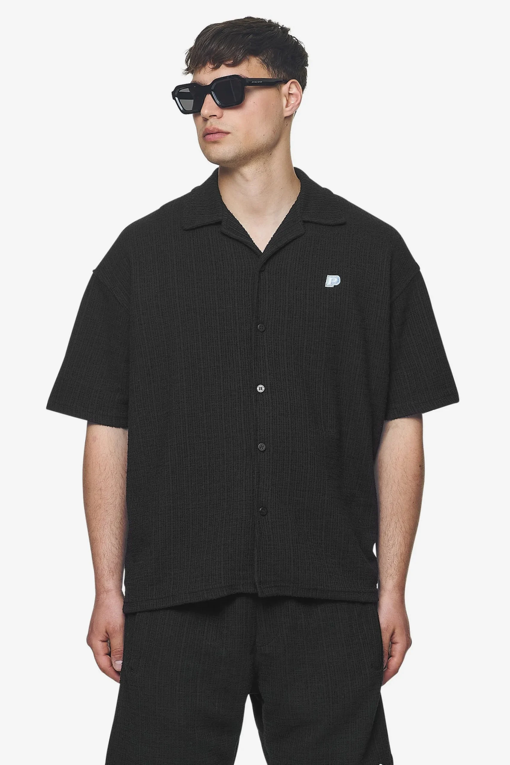 Pegador Shirts|Libco Structured Knit Shirt Black