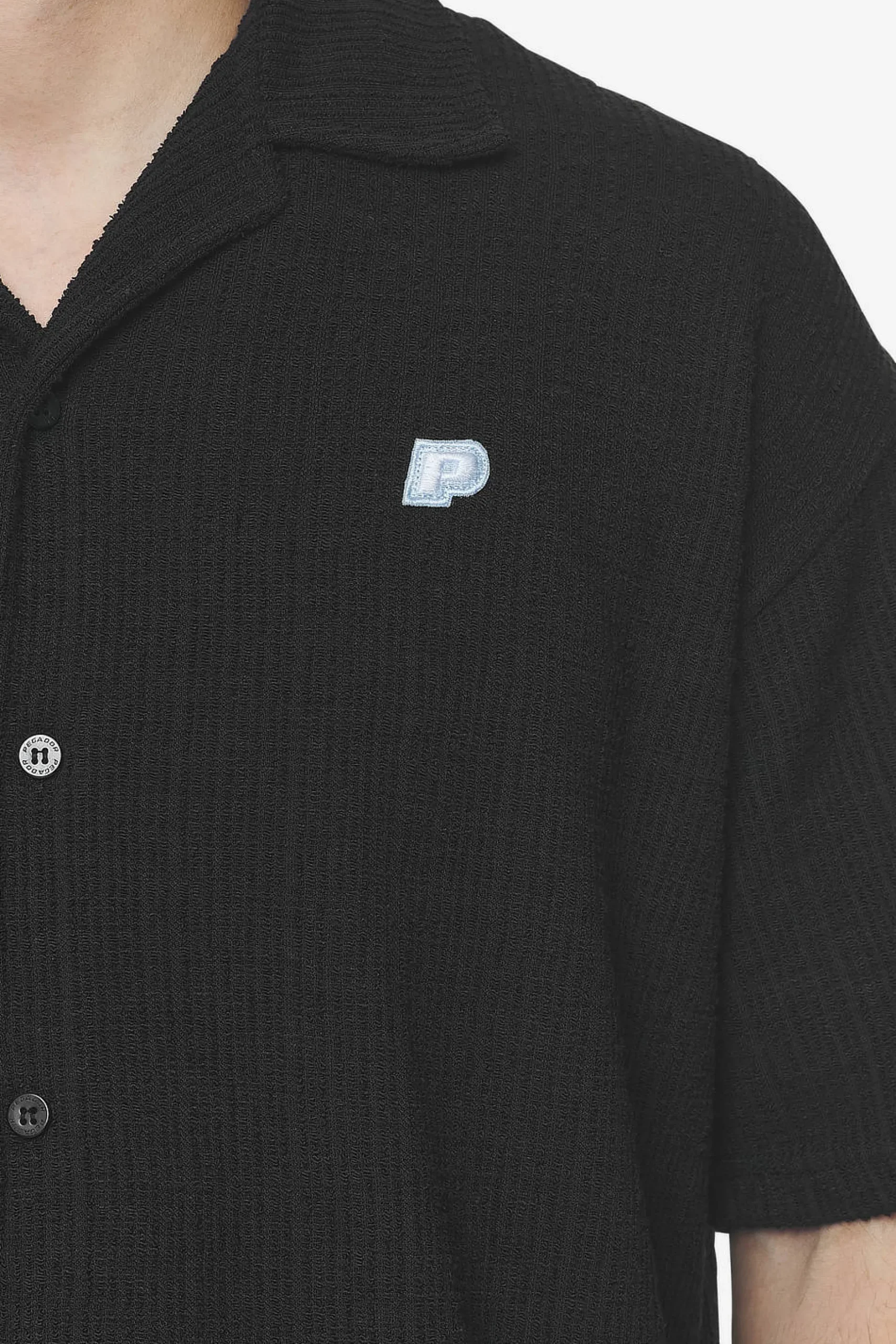 Pegador Shirts|Libco Structured Knit Shirt Black