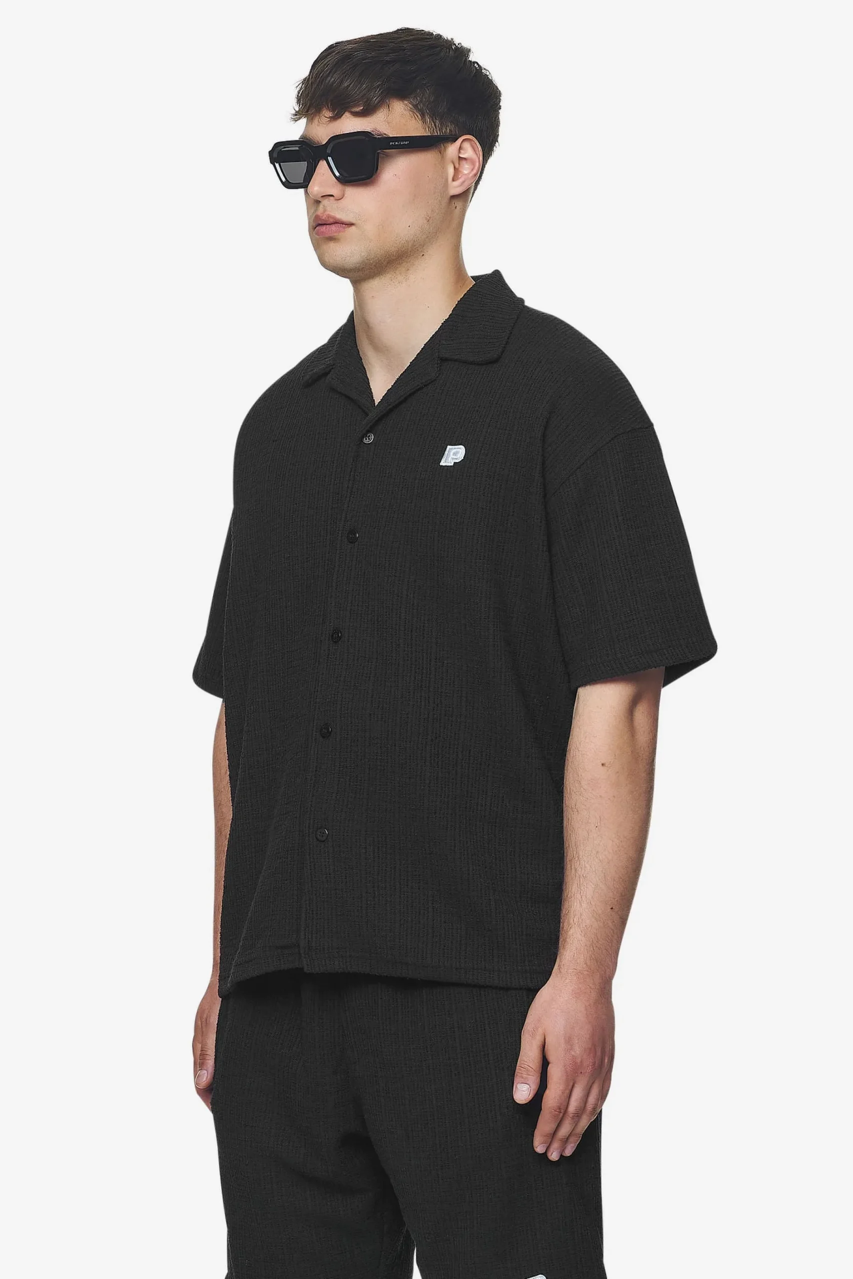 Pegador Shirts|Libco Structured Knit Shirt Black