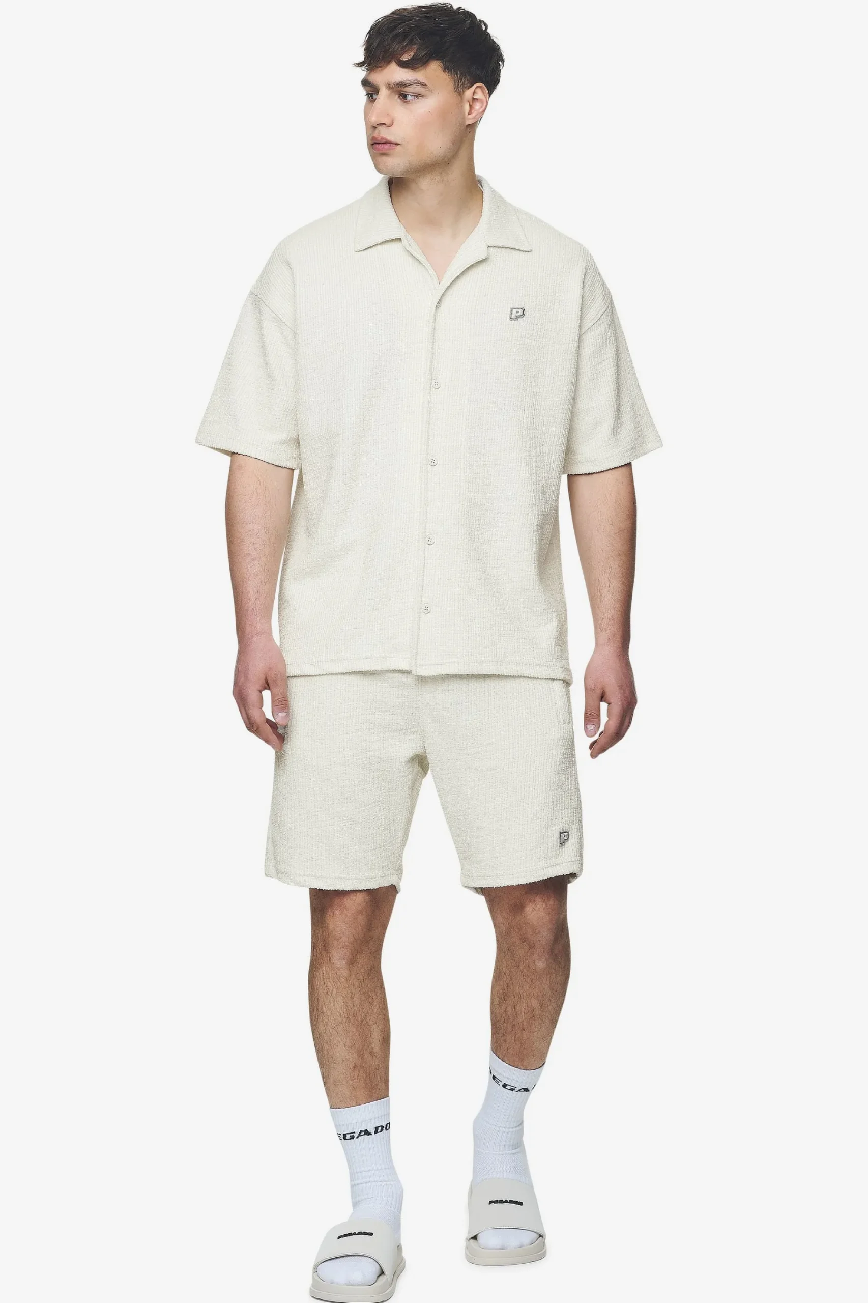 Pegador Shorts|Libco Structured Knit Shorts Salty cream
