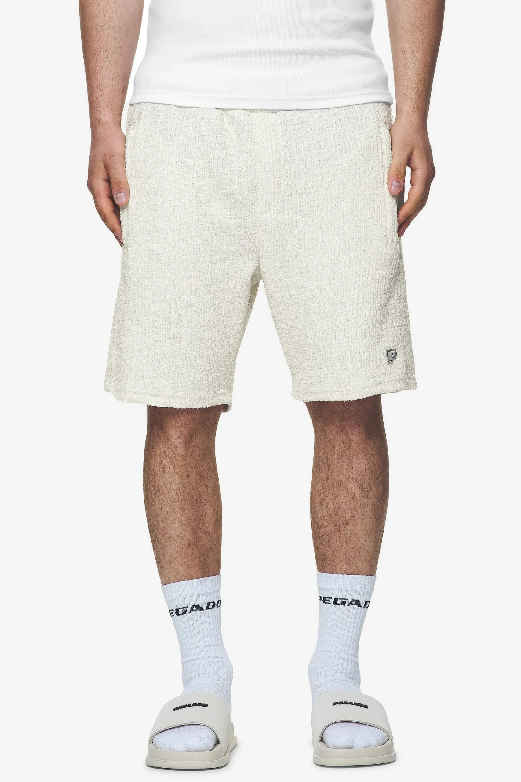 Pegador Shorts|Libco Structured Knit Shorts Salty cream