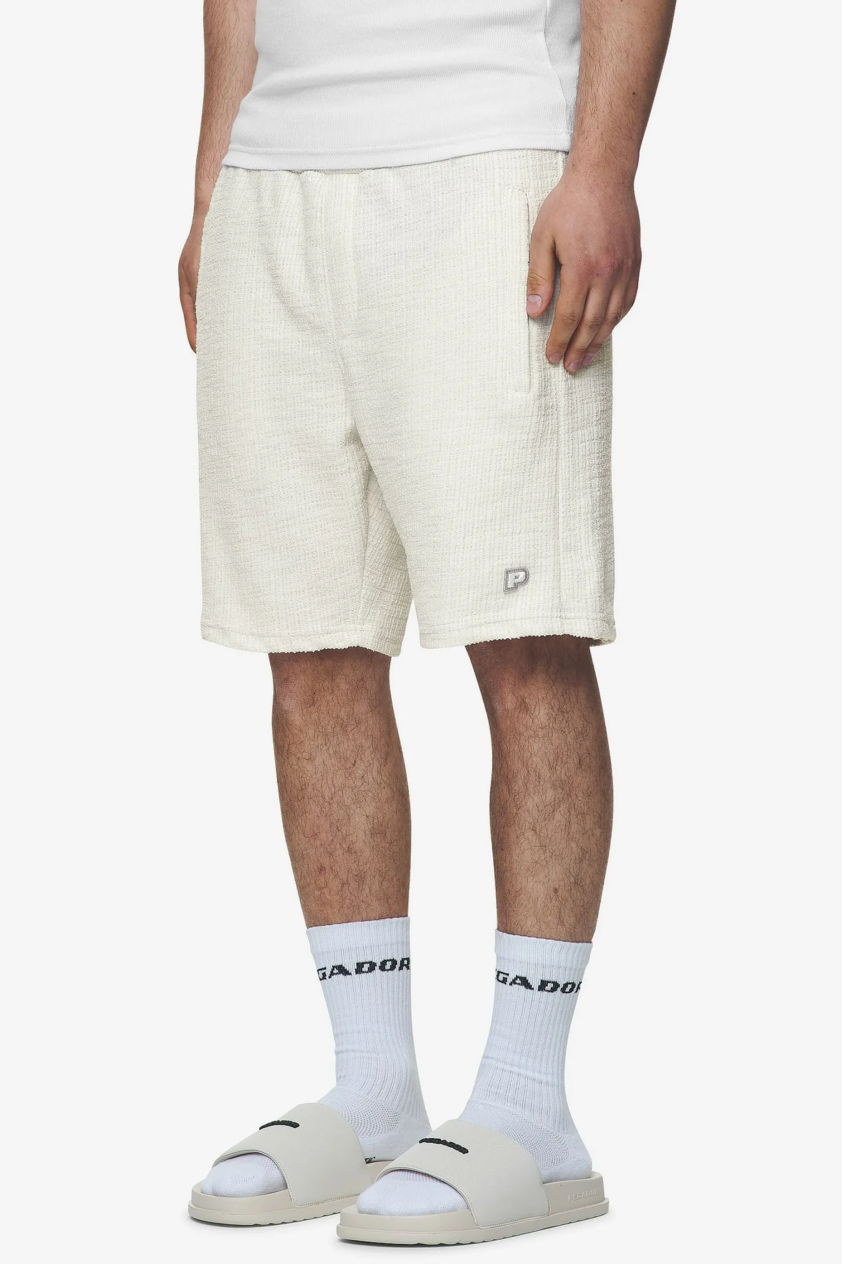 Pegador Shorts|Libco Structured Knit Shorts Salty cream
