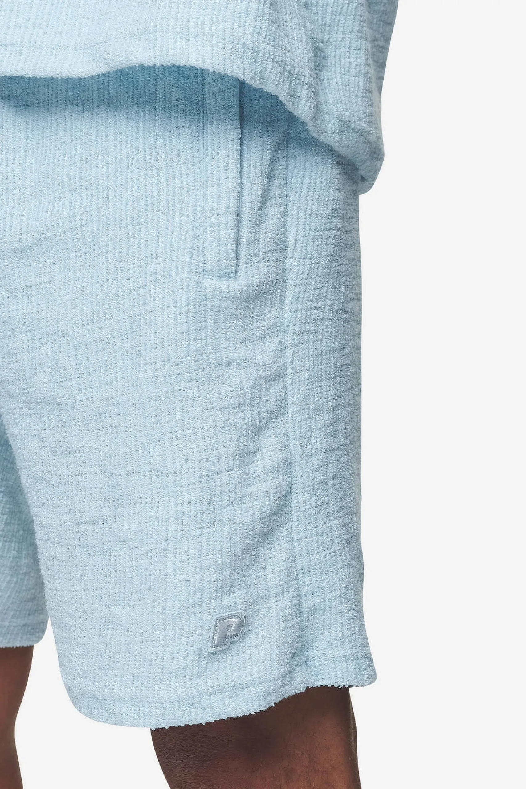 Pegador Shorts|Libco Structured Knit Shorts Baby blue