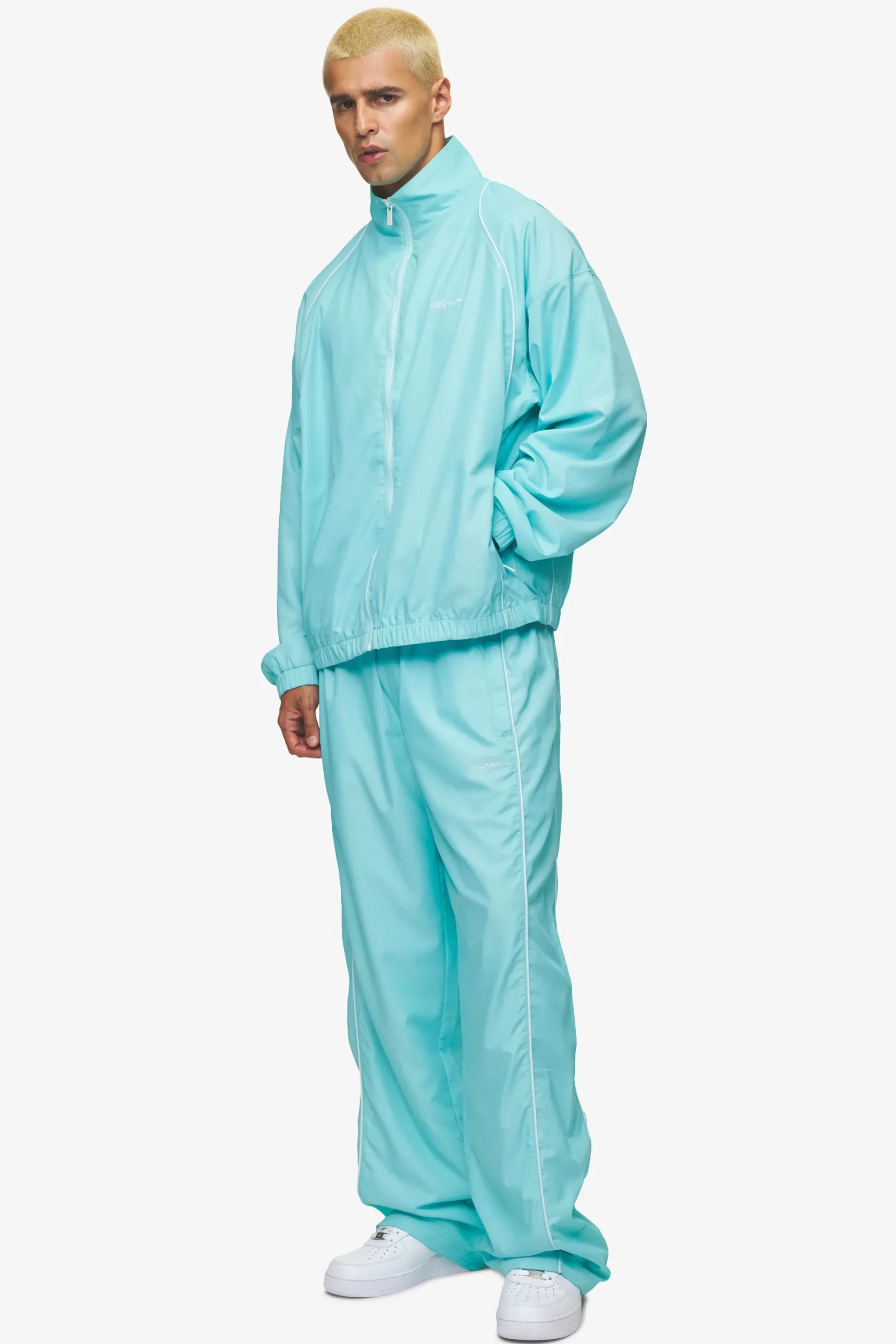 Pegador Track Jackets|Lincoln Boxy Track Jacket Sky Blue