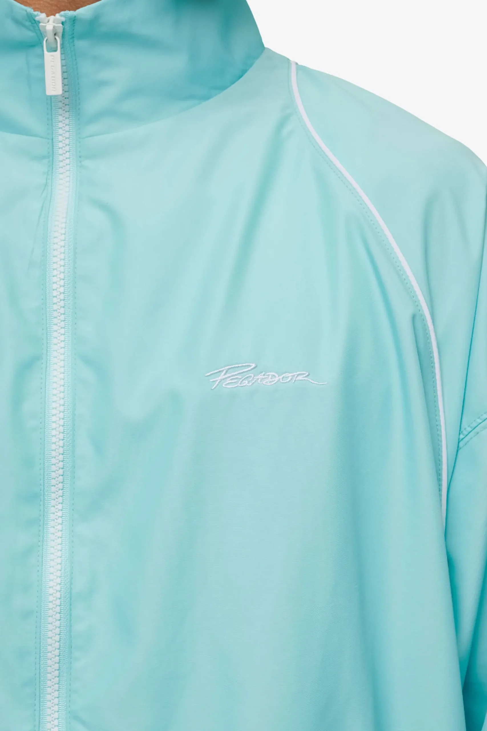 Pegador Track Jackets|Lincoln Boxy Track Jacket Sky Blue