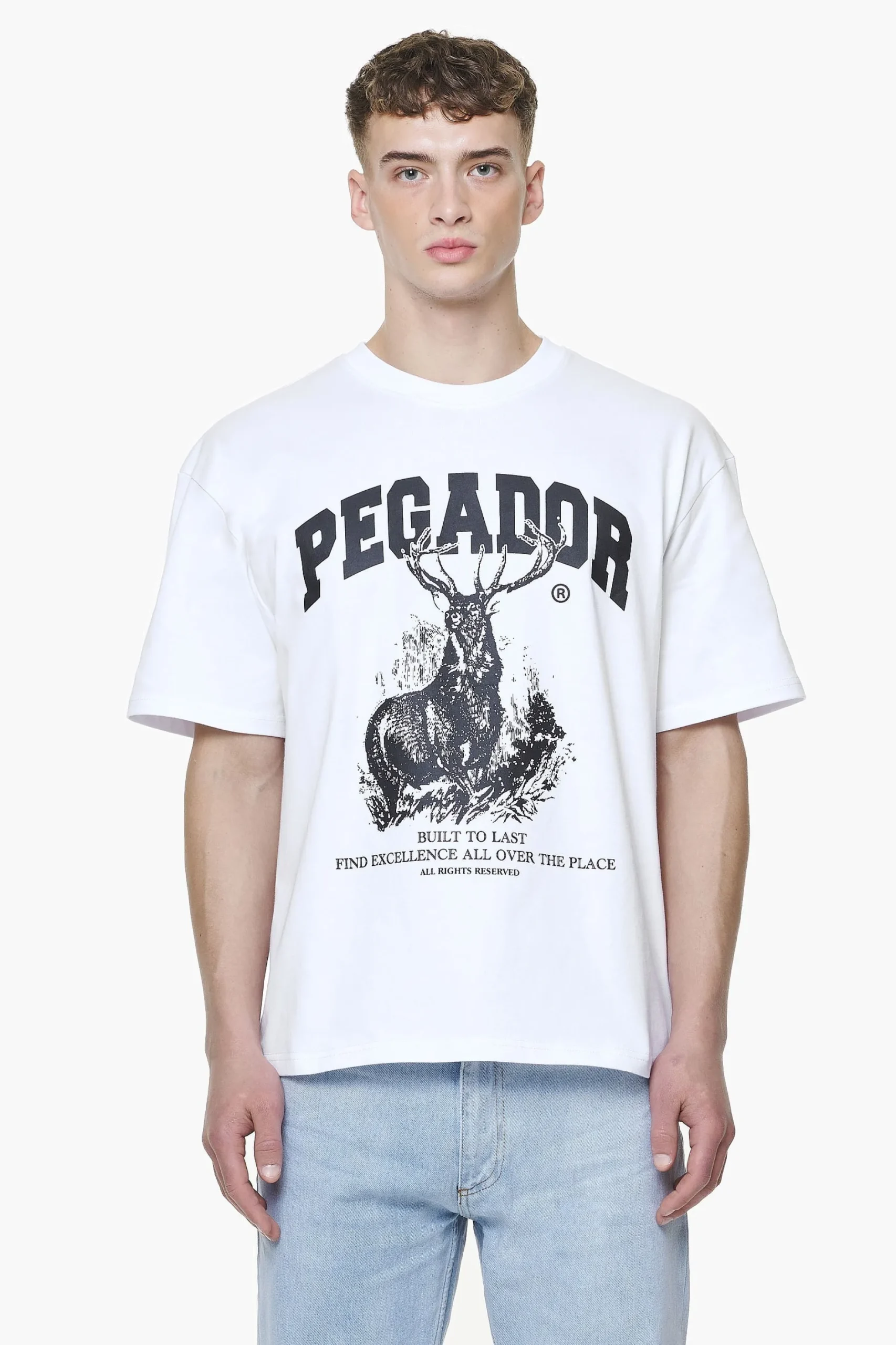 Pegador Tees|Lizard Oversized Tee White