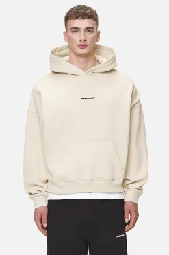 Pegador Hoodies|Logo Boxy Hoodie Black Gum Washed desert sand