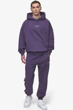 Pegador Hoodies|Logo Boxy Hoodie Washed Deep Purple