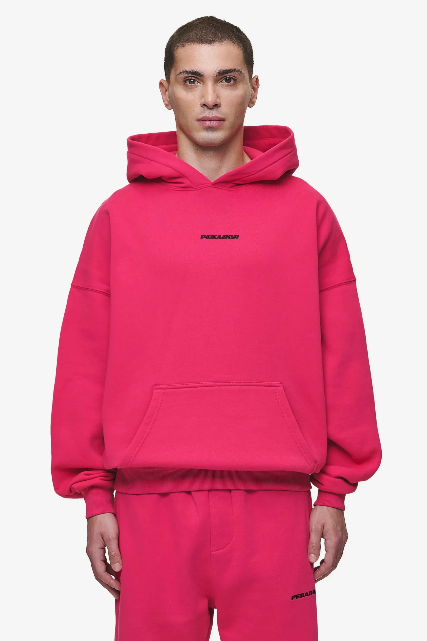 Pegador Hoodies|Logo Boxy Hoodie Washed Virtual Pink