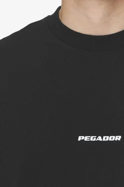 Pegador Tees|Logo Boxy Tee White Gum Washed black