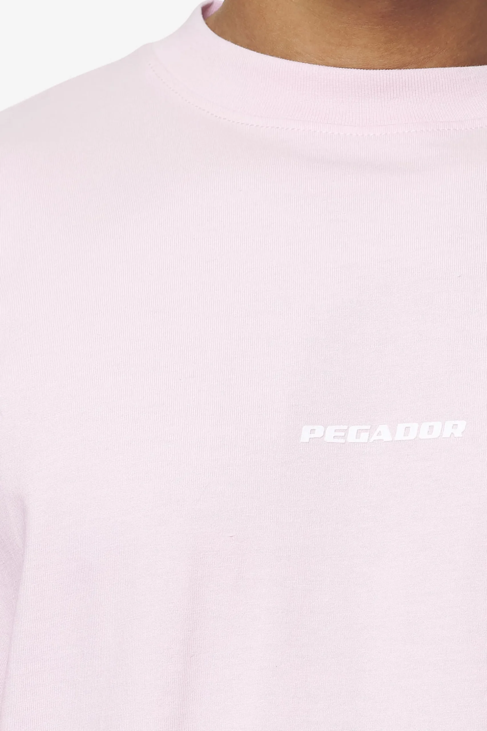Pegador Tees|Logo Boxy Tee White Gum Washed bubblegum